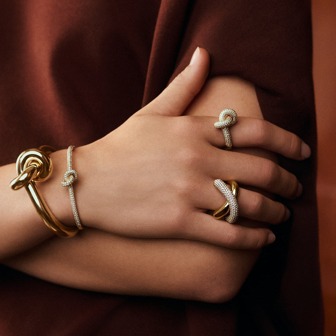 Legacy Knot Ring Medium Pavé