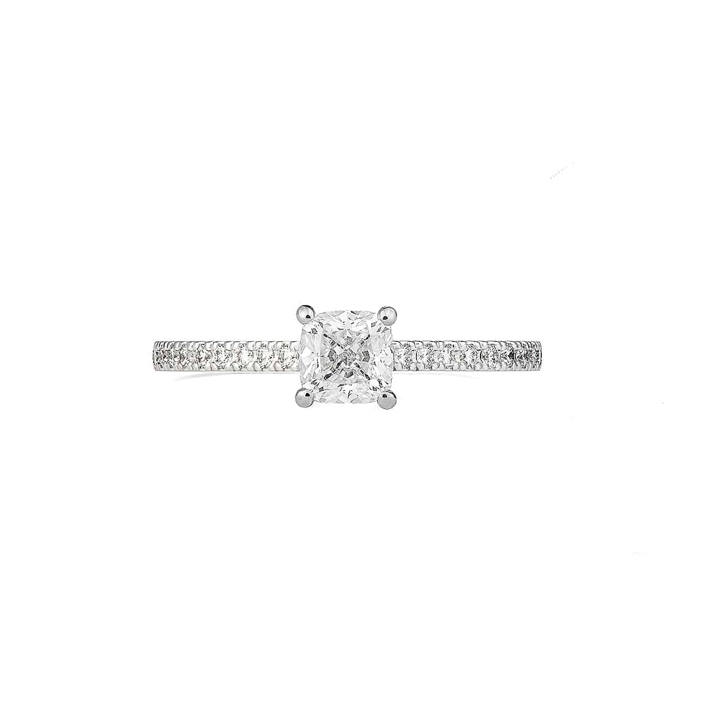 Fancy Cushion Engagement Ring Pave