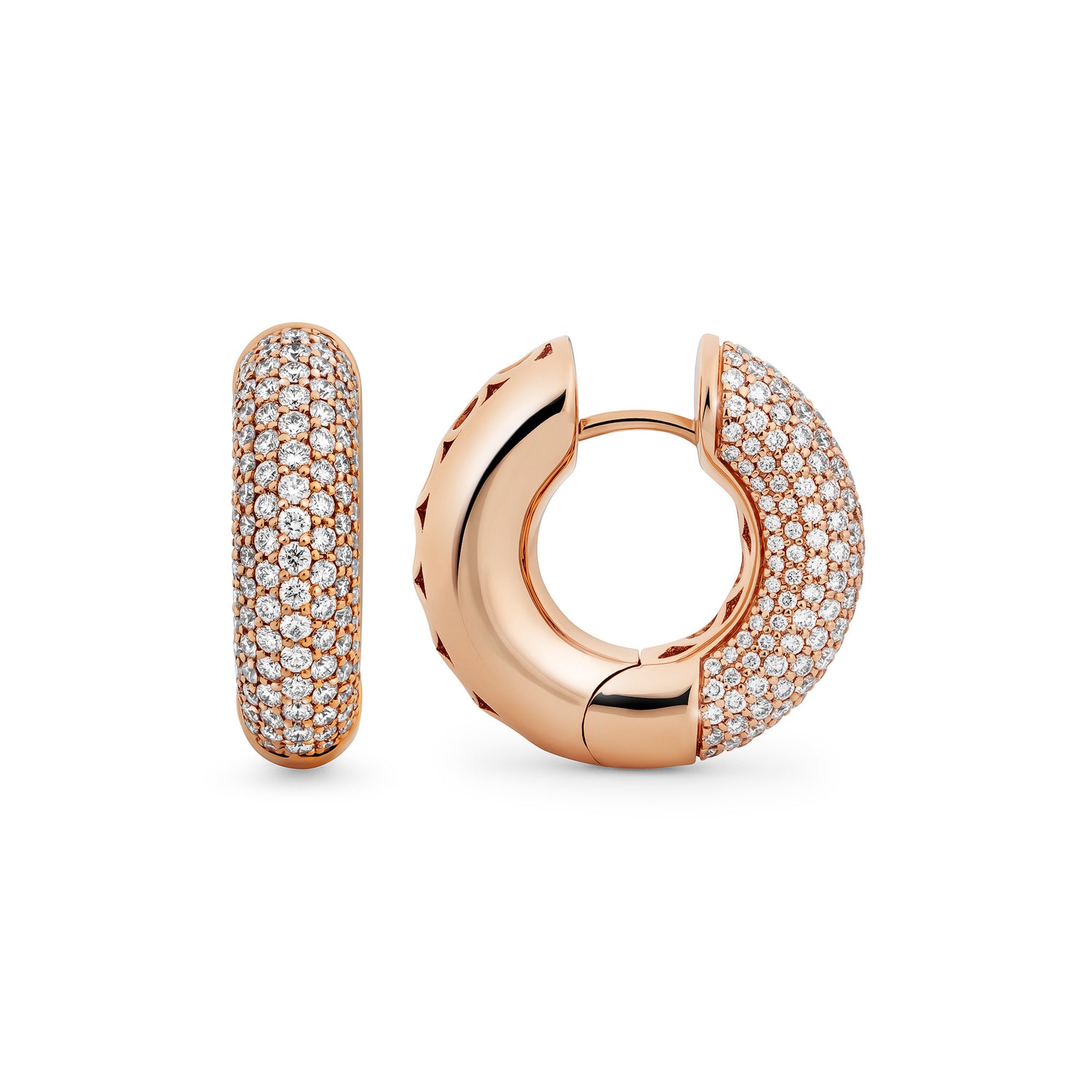 NY66 Creole Earrings Big Pavé
