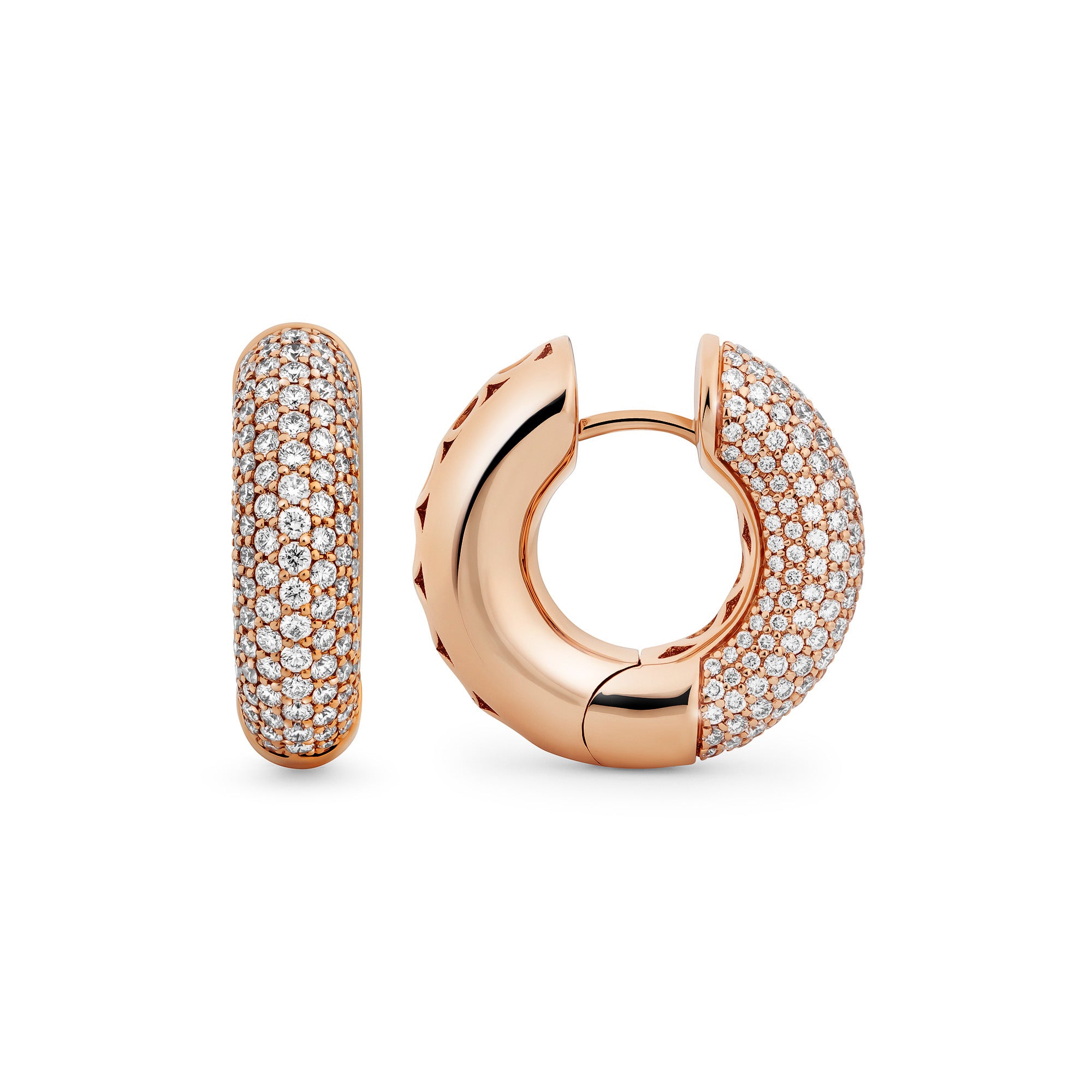 NY66 Creole Earrings Big Pavé