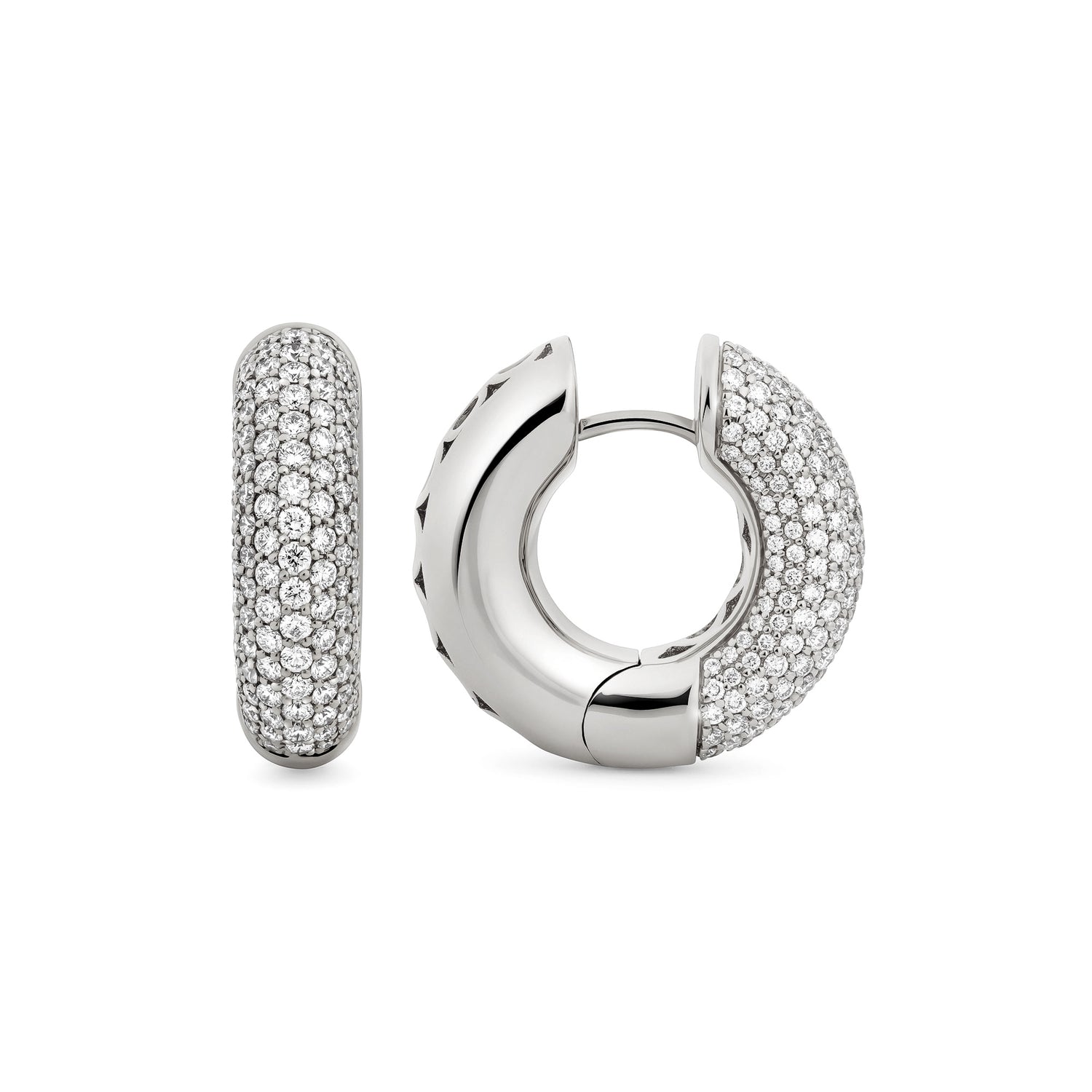 NY66 Creole Earrings Big Pavé