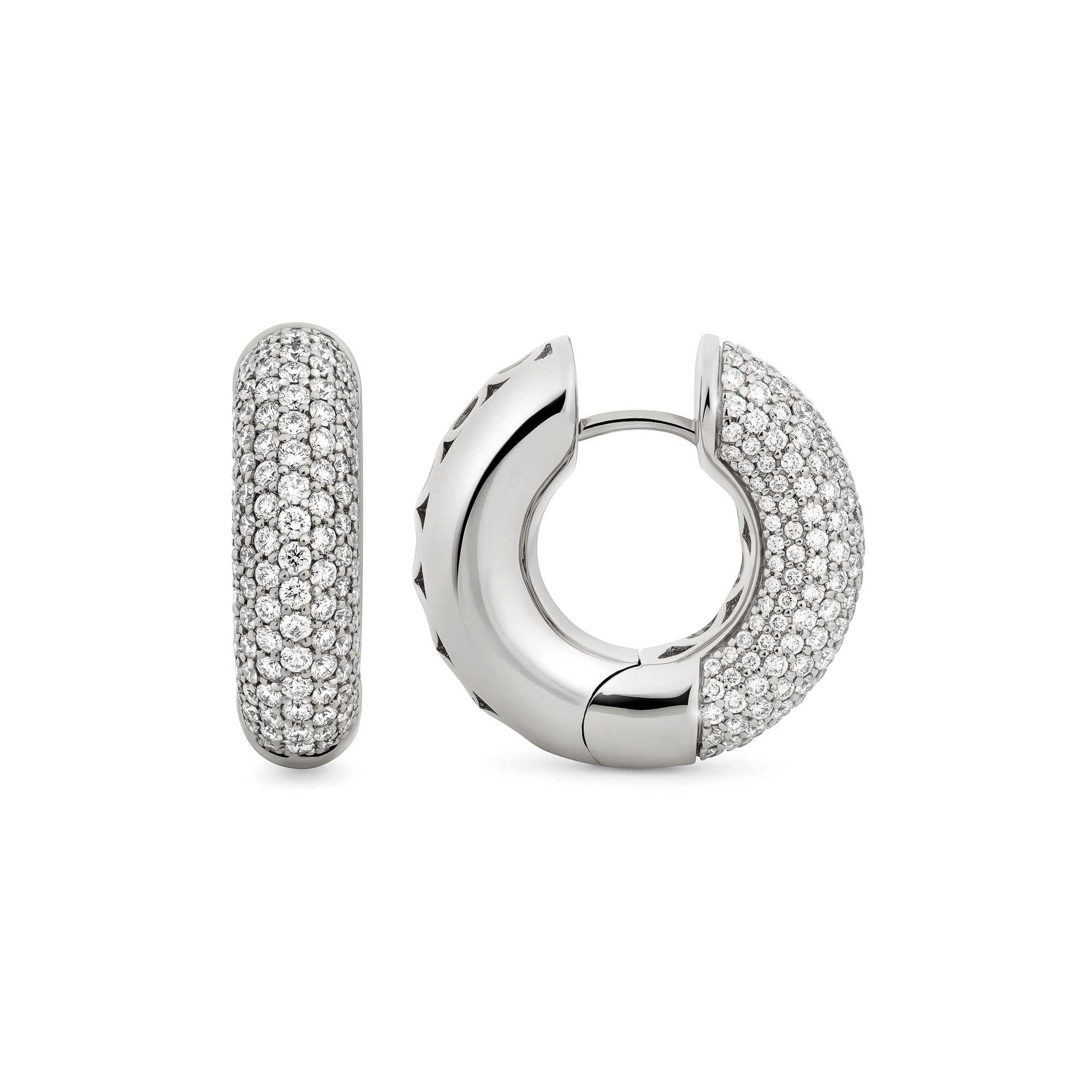 NY66 Creole Earrings Big Pavé