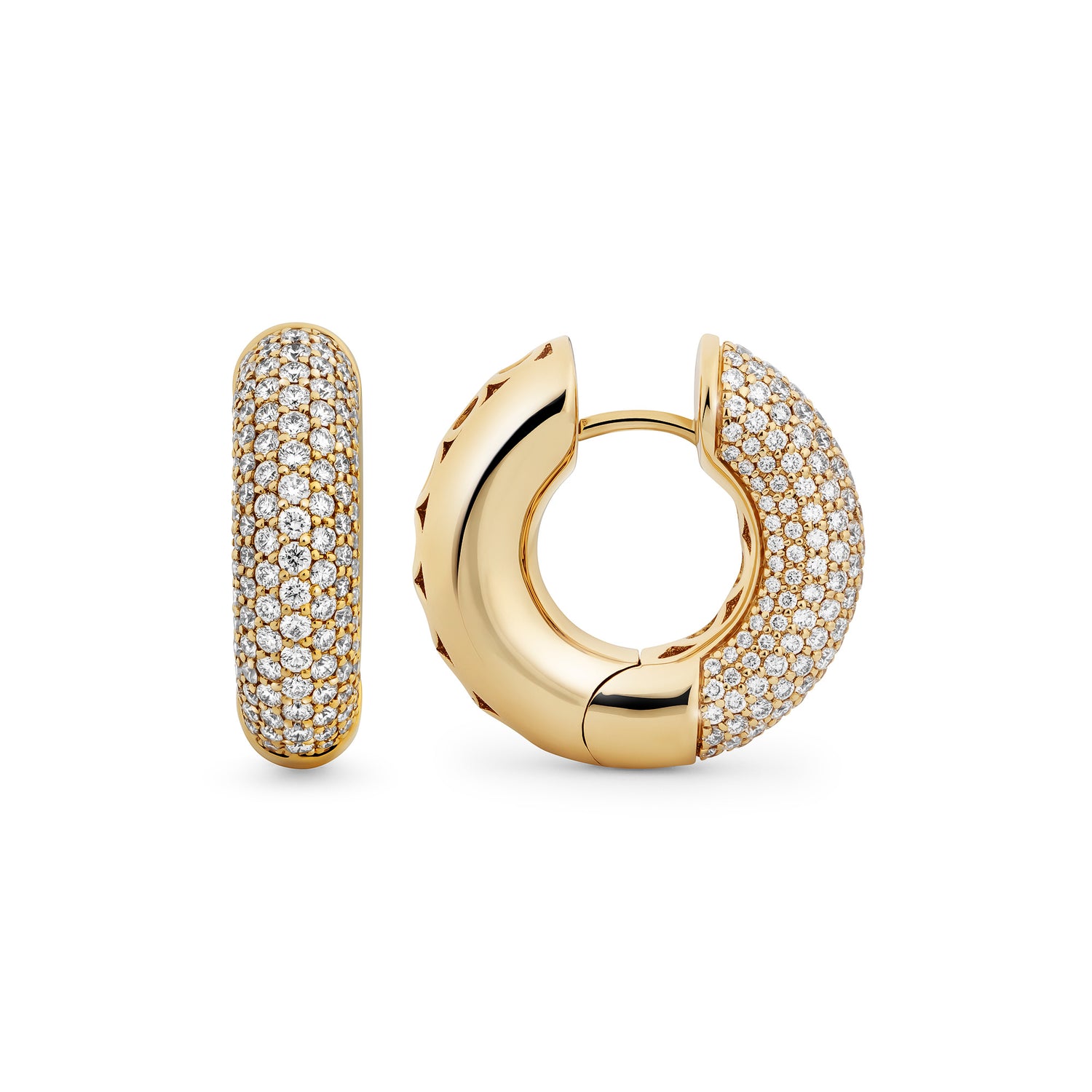 NY66 Creole Earrings Big Pavé