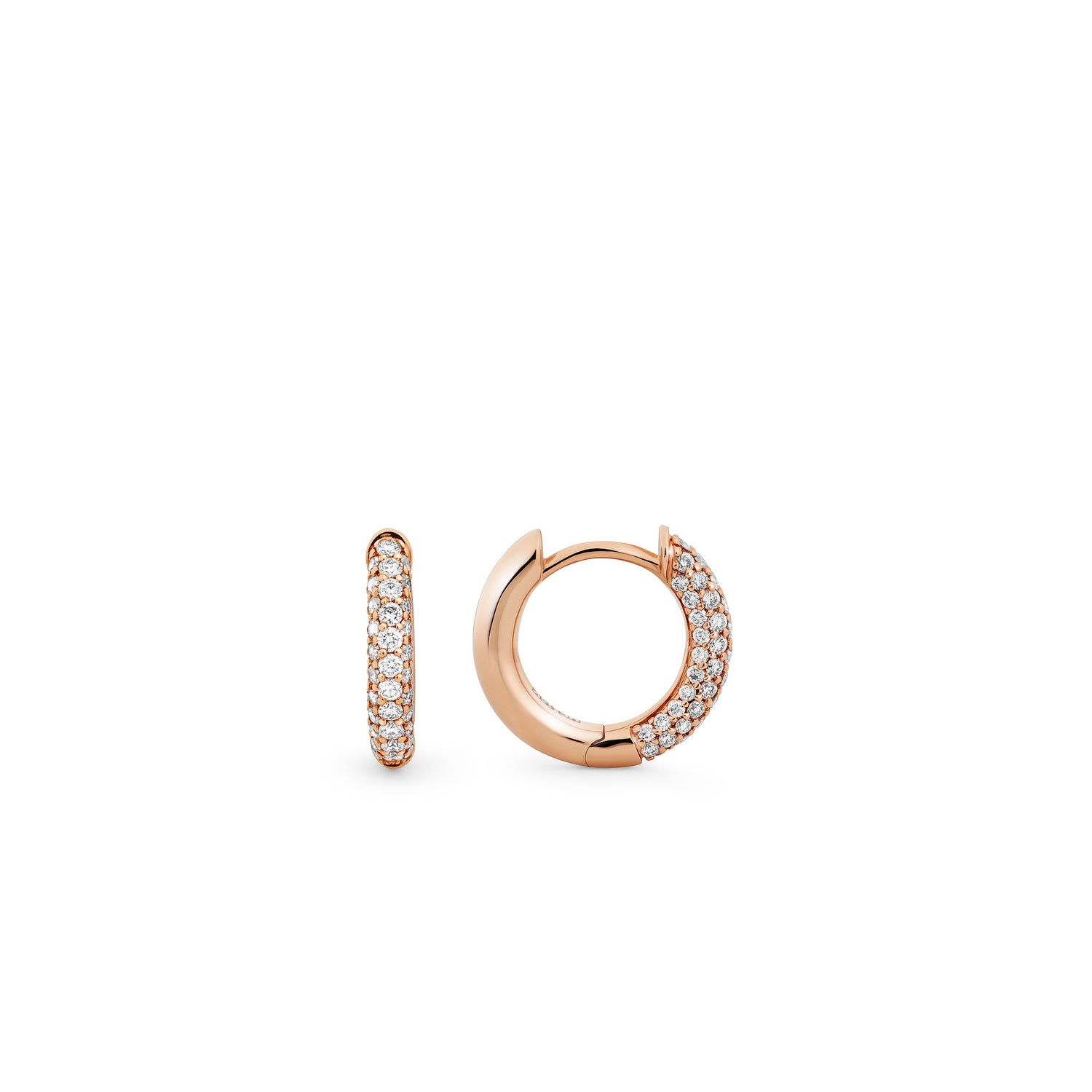NY66 Creole Earrings Mini Pavé