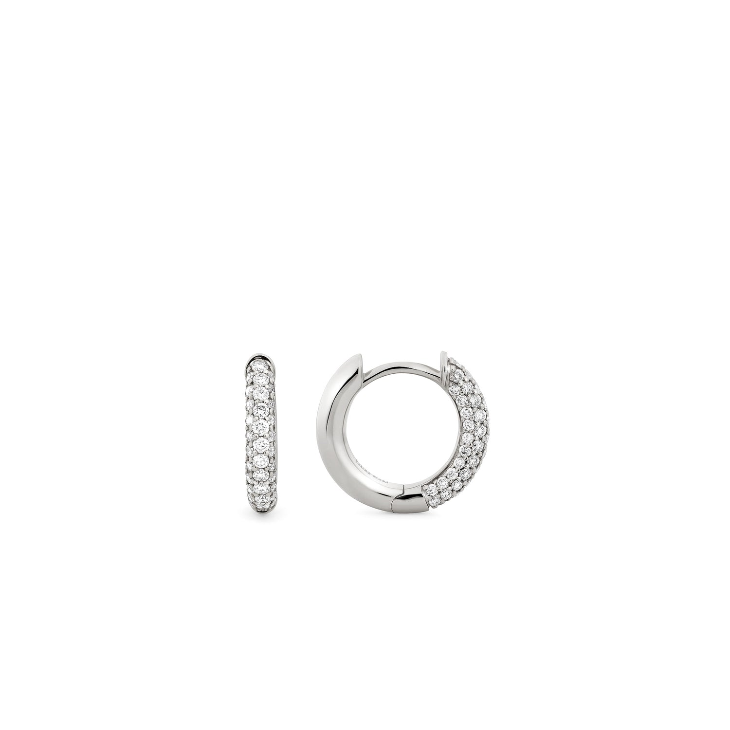 NY66 Creole Earrings Mini Pavé