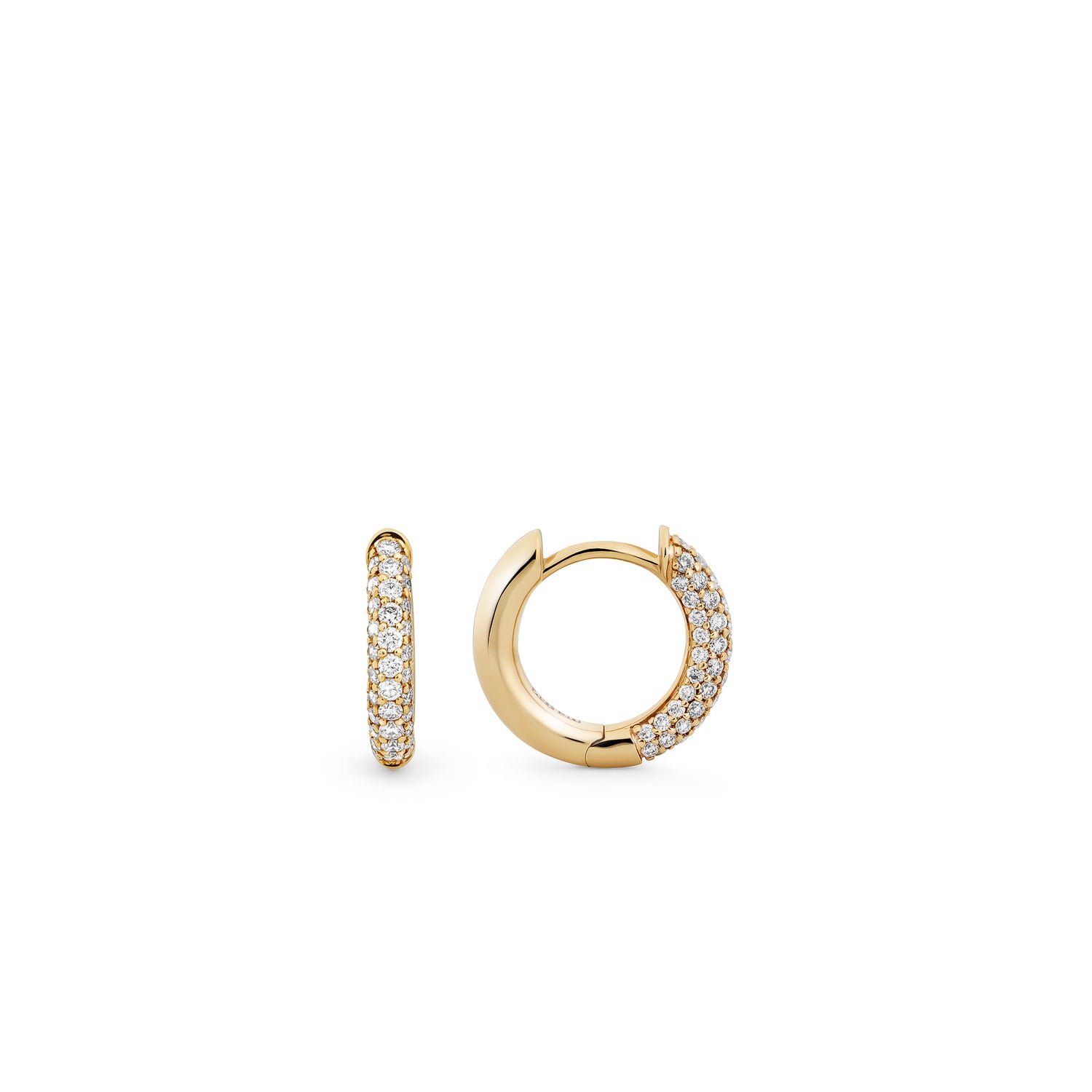 NY66 Creole Earrings Mini Pavé