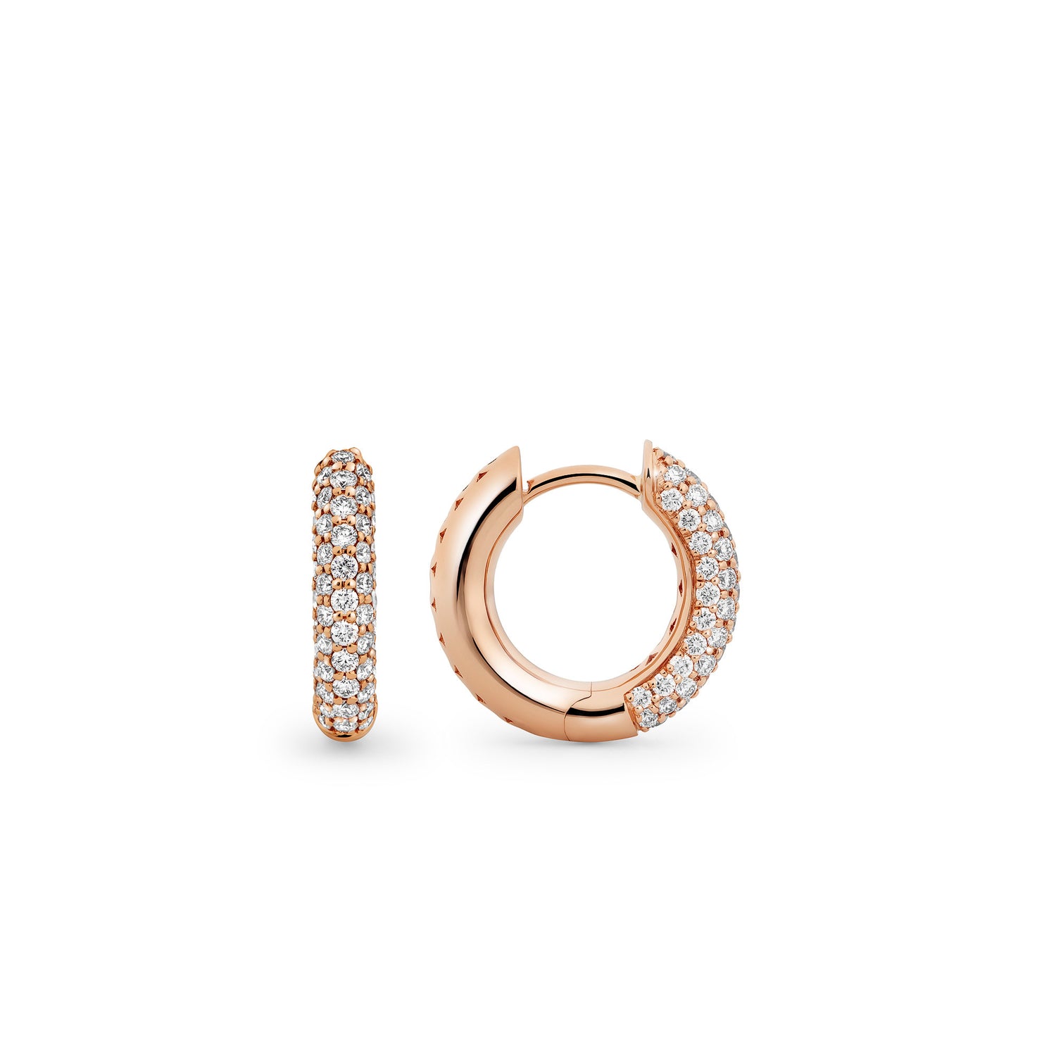 NY66 Creole Earrings Small Pavé