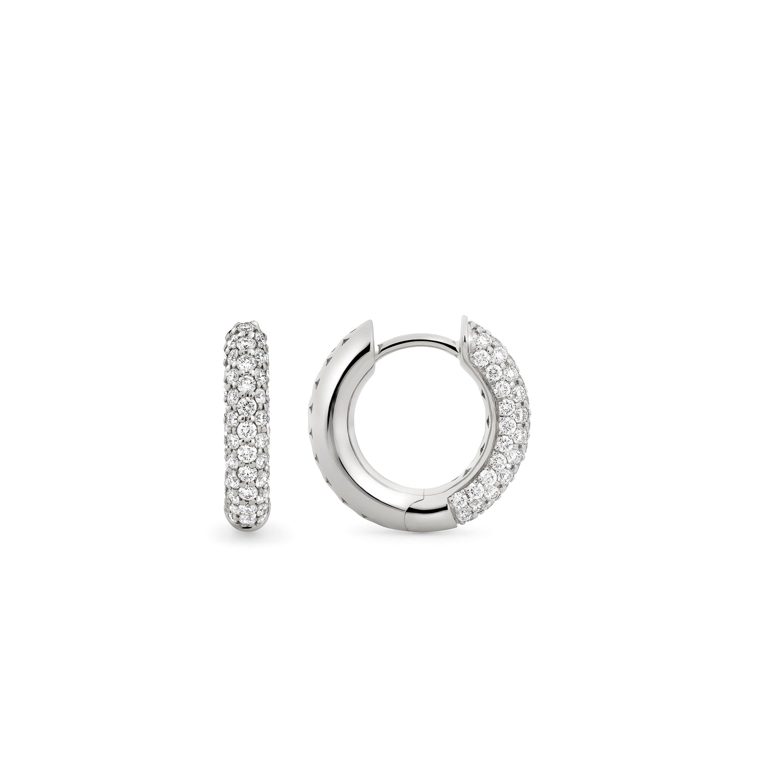NY66 Creole Earrings Small Pavé