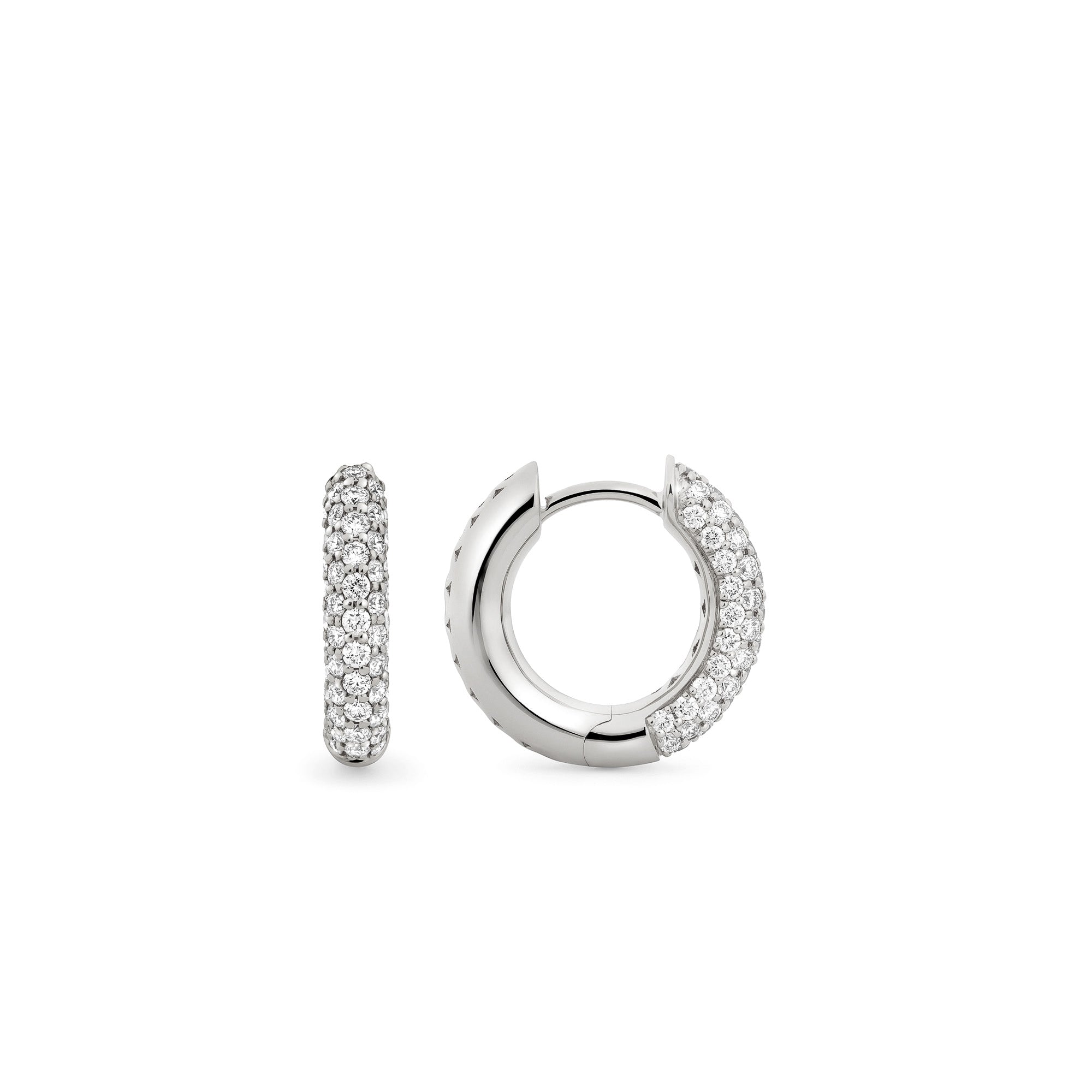 NY66 Creole Earrings Small Pavé