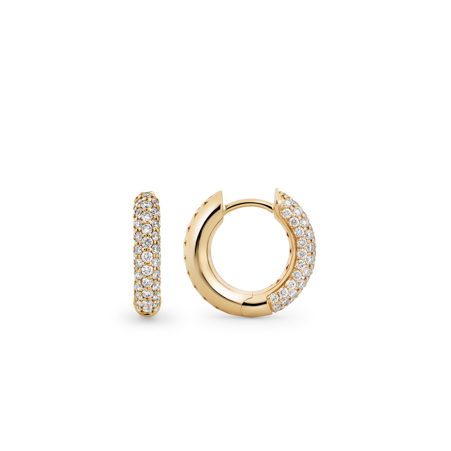 NY66 Creole Earrings Small Pavé