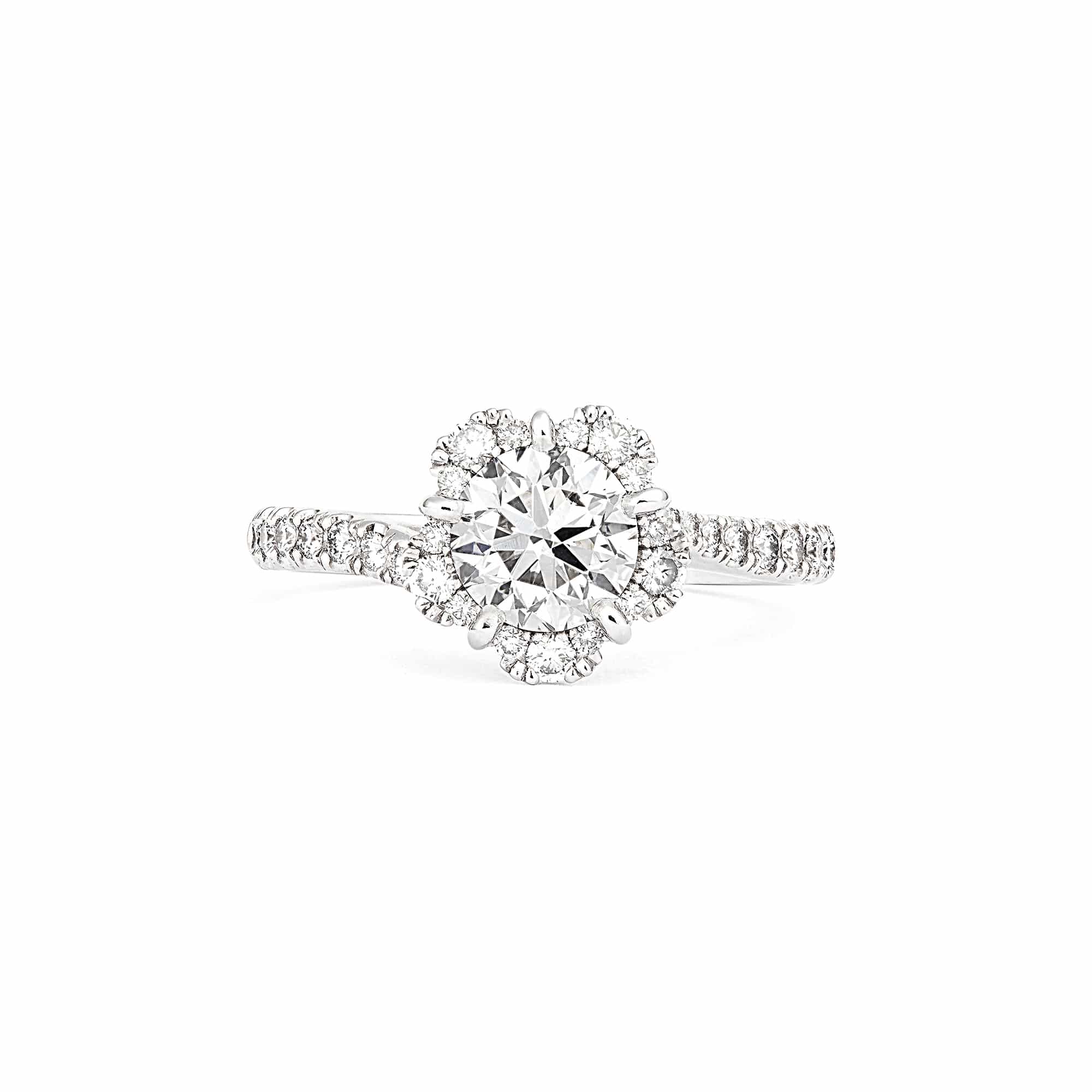 Fleur Engagement Ring Pave