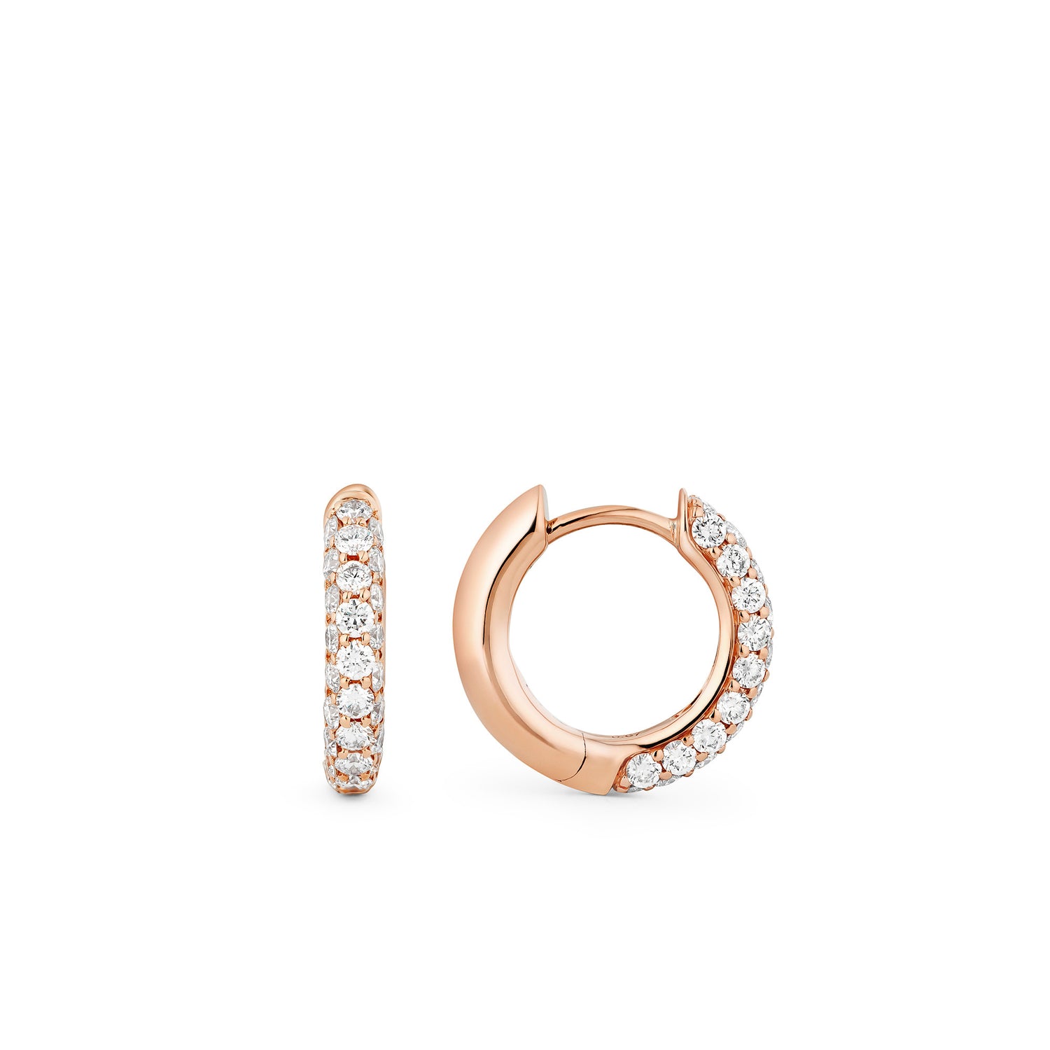 Classic Creole Earrings Pavé 13mm