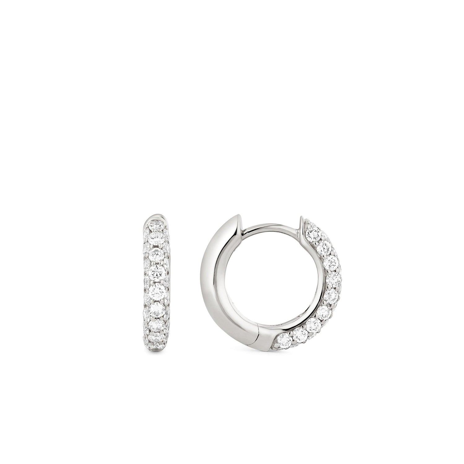 Classic Creole Earrings Pavé 13mm