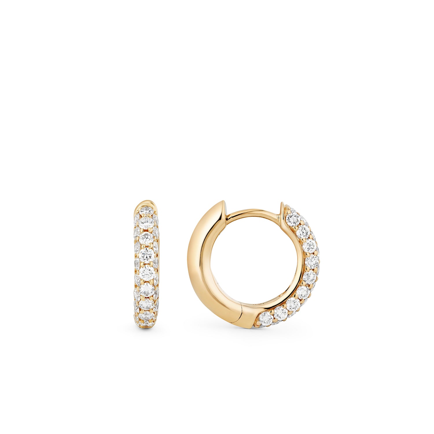 Classic Creole Earrings Pavé 13mm