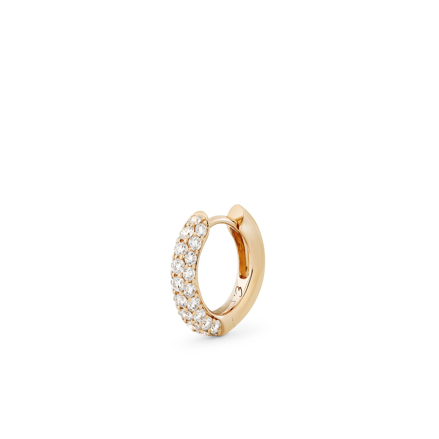 Classic Creole Earrings Pavé 13mm