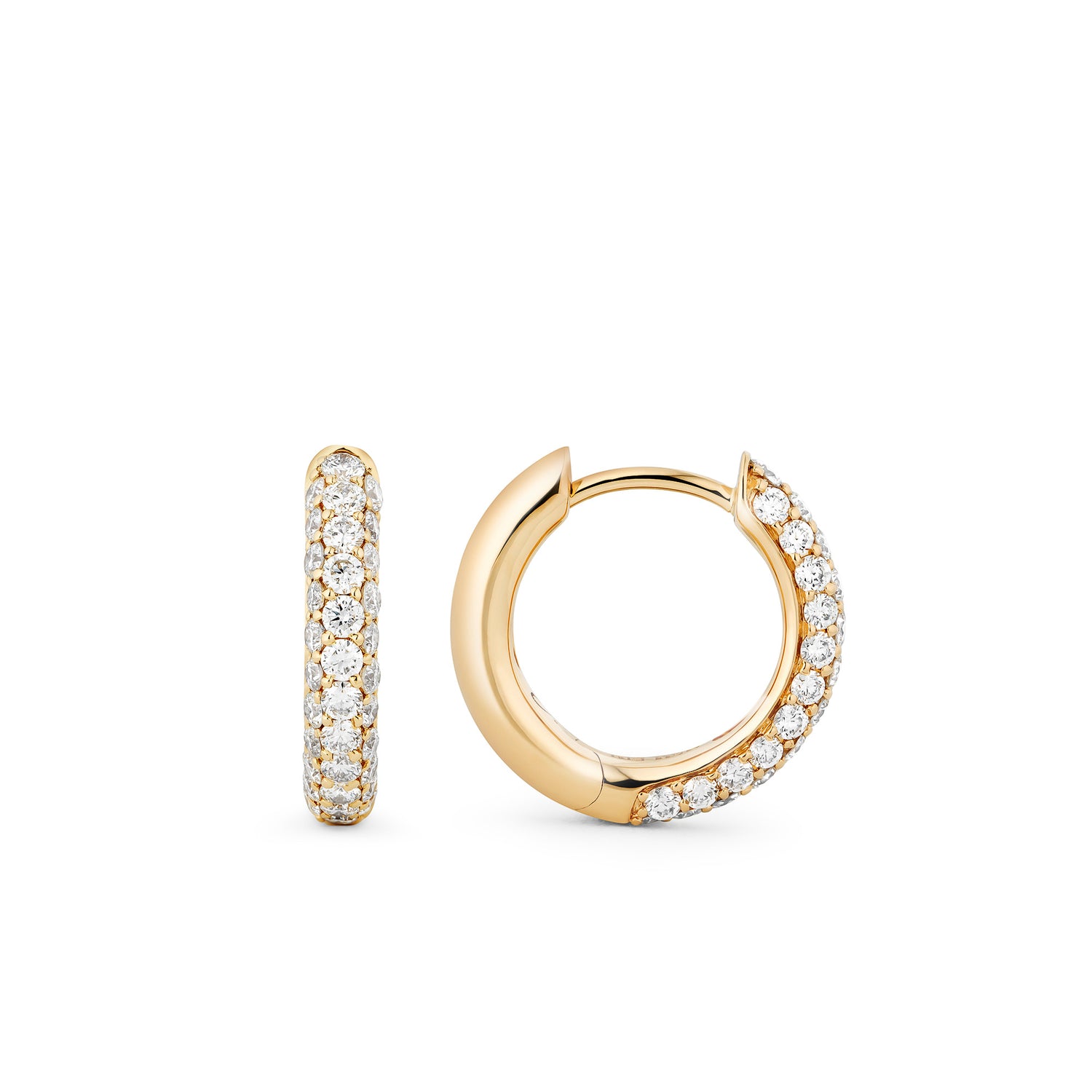 Classic Creole Earrings Pavé 15mm