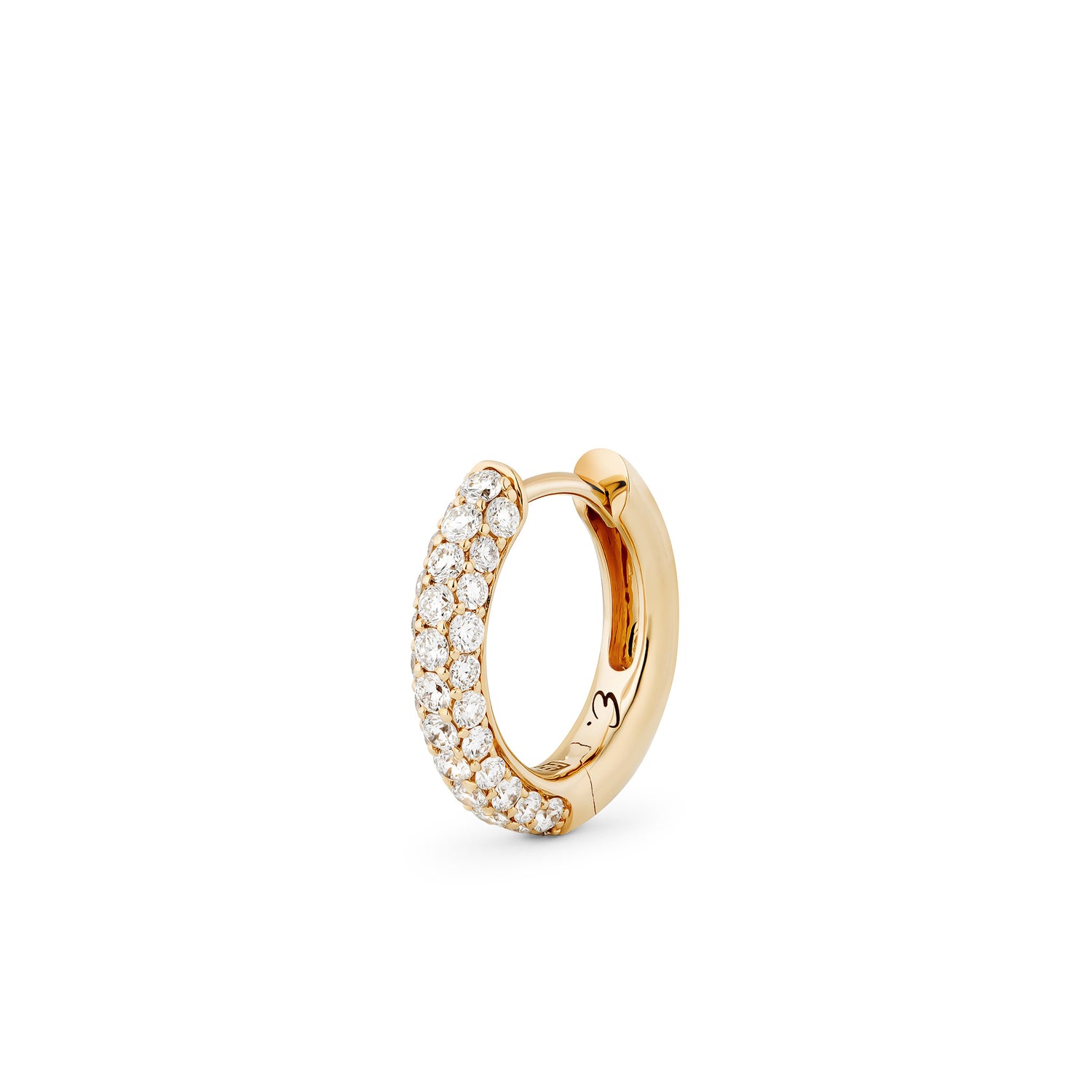 Classic Creole Earrings Pavé 15mm