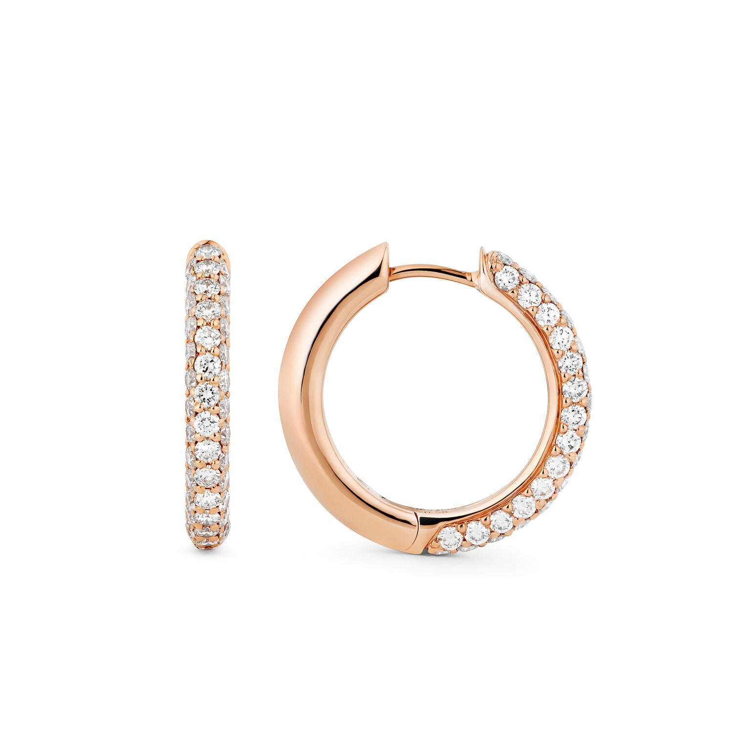 Classic Creole Earrings Pavé 18mm