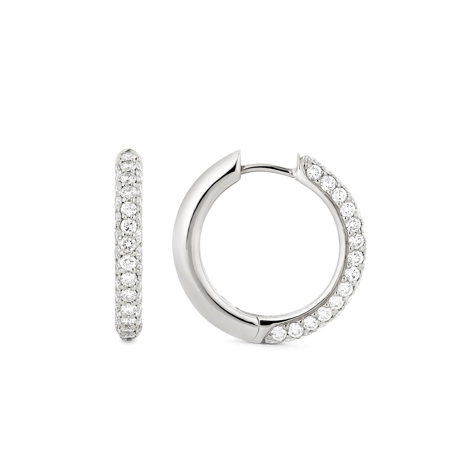 Classic Creole Earrings Pavé 18mm