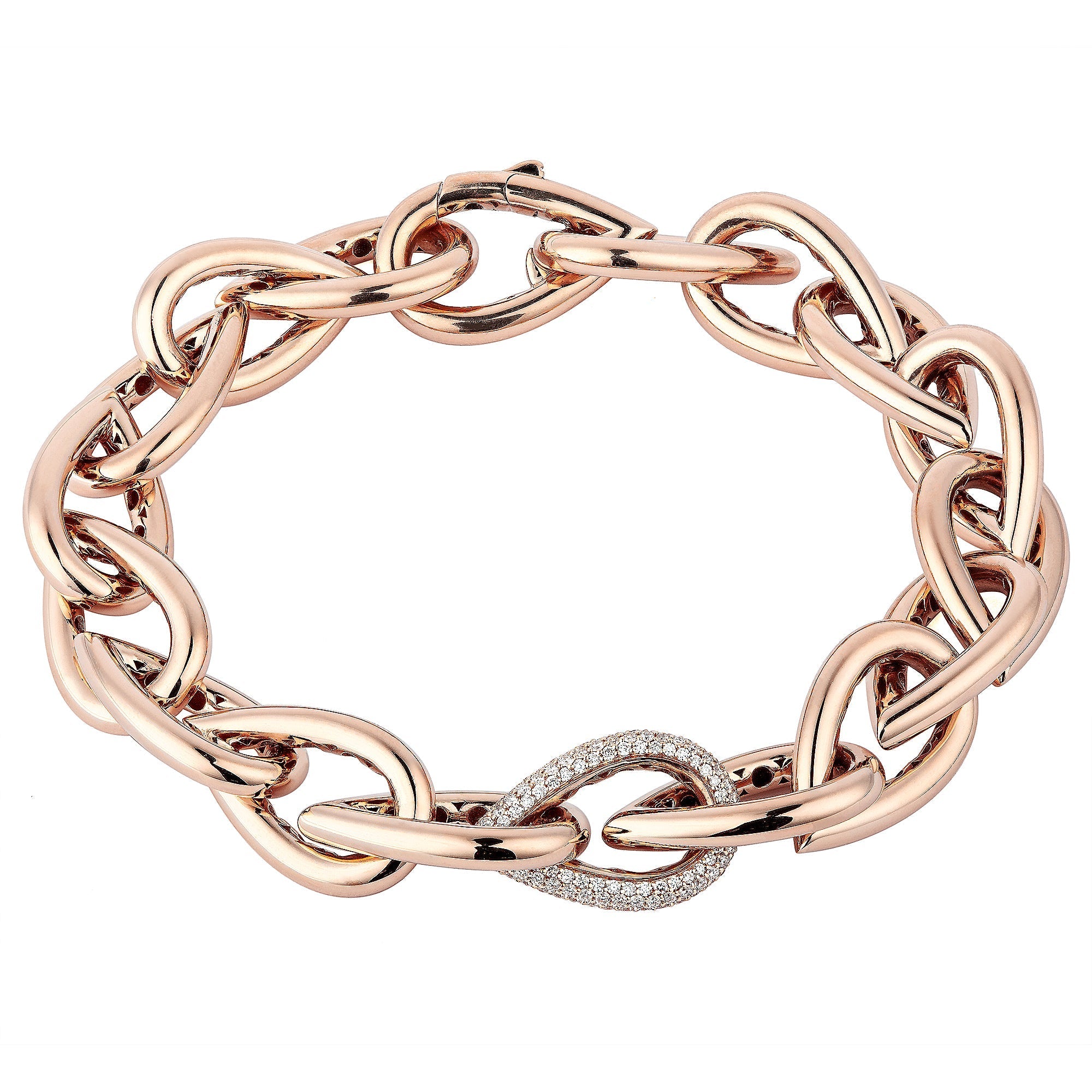 Drop Link Bracelet Pavé
