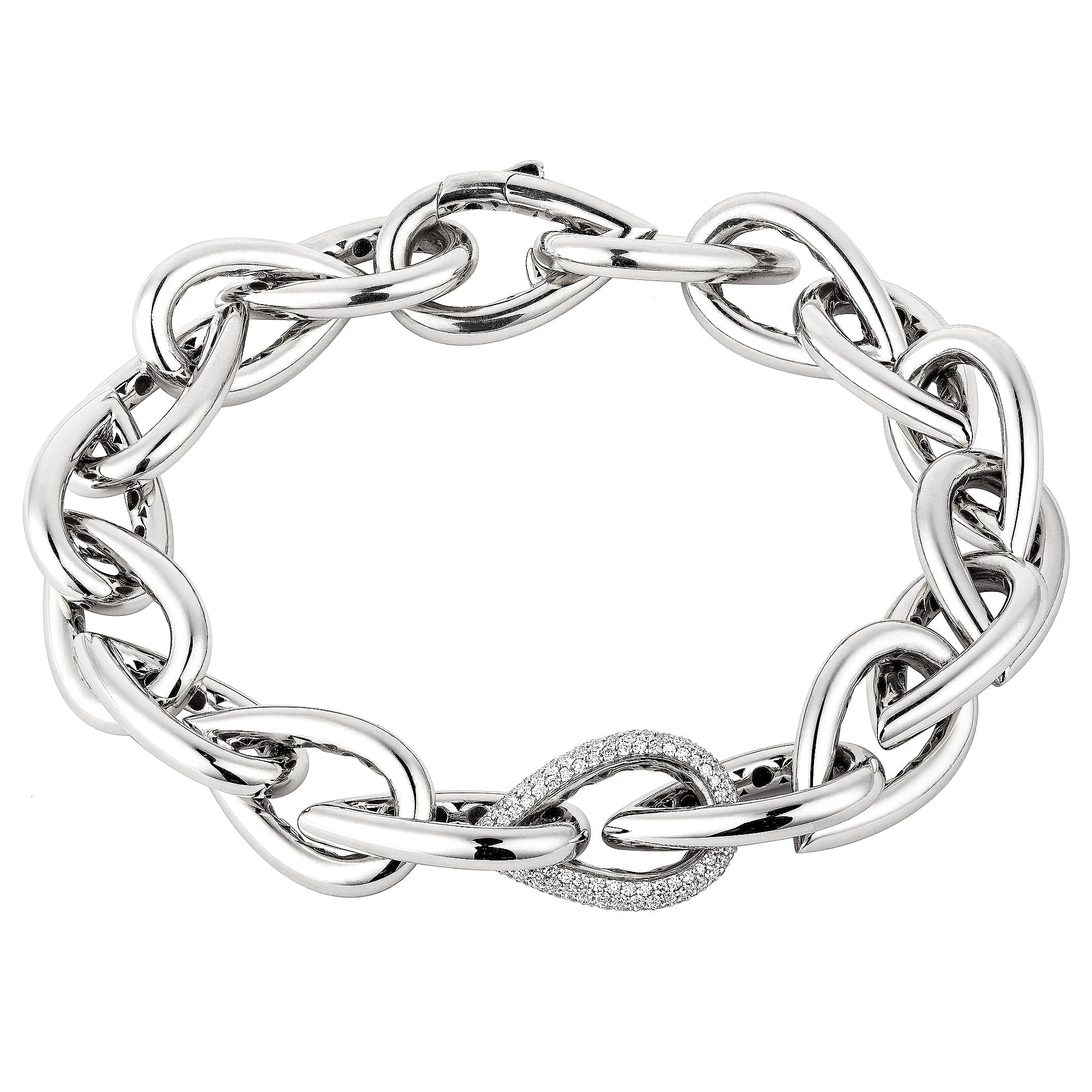 Drop Link Bracelet Pavé