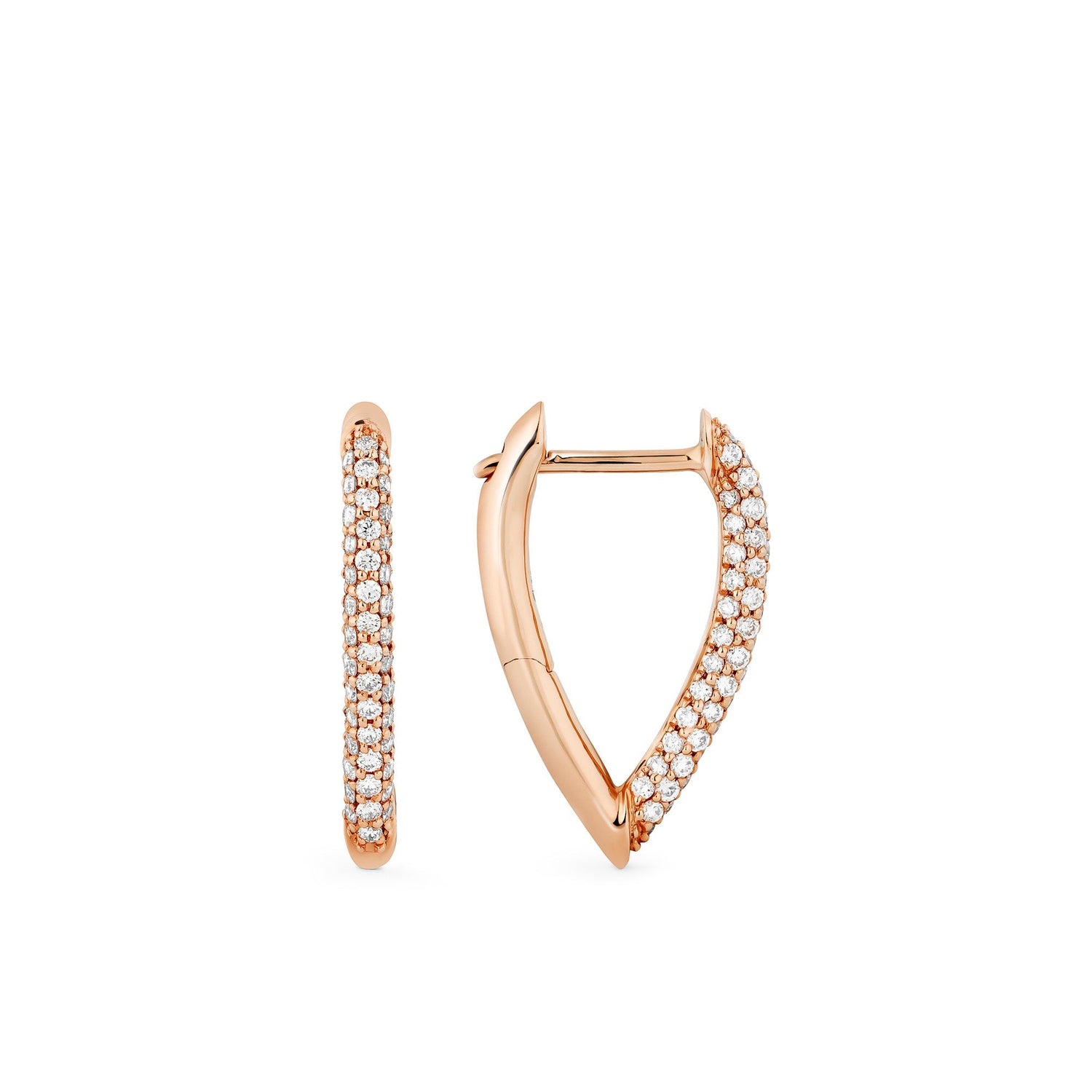 Drop Link Earrings Mini Pavé