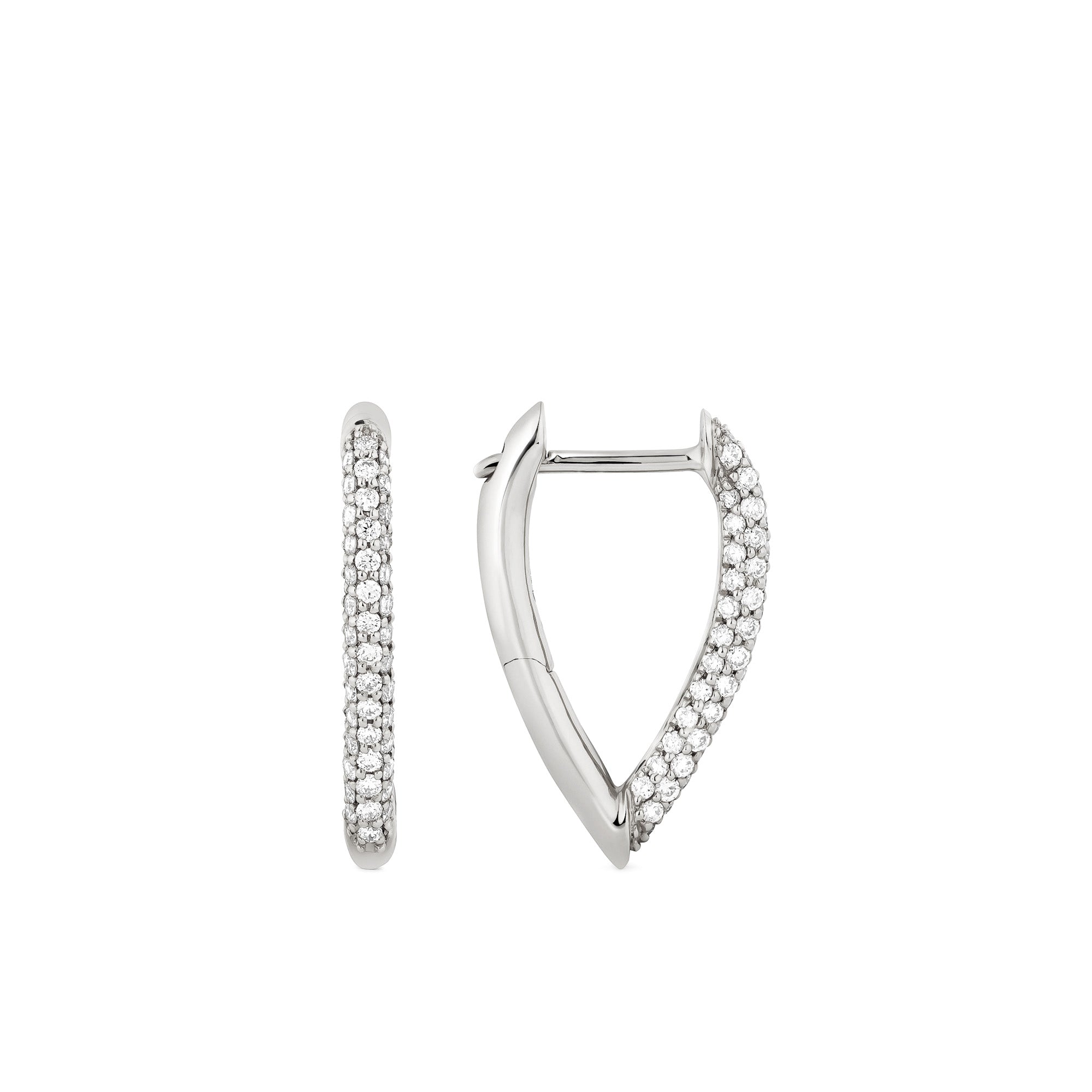Drop Link Earrings Mini Pavé
