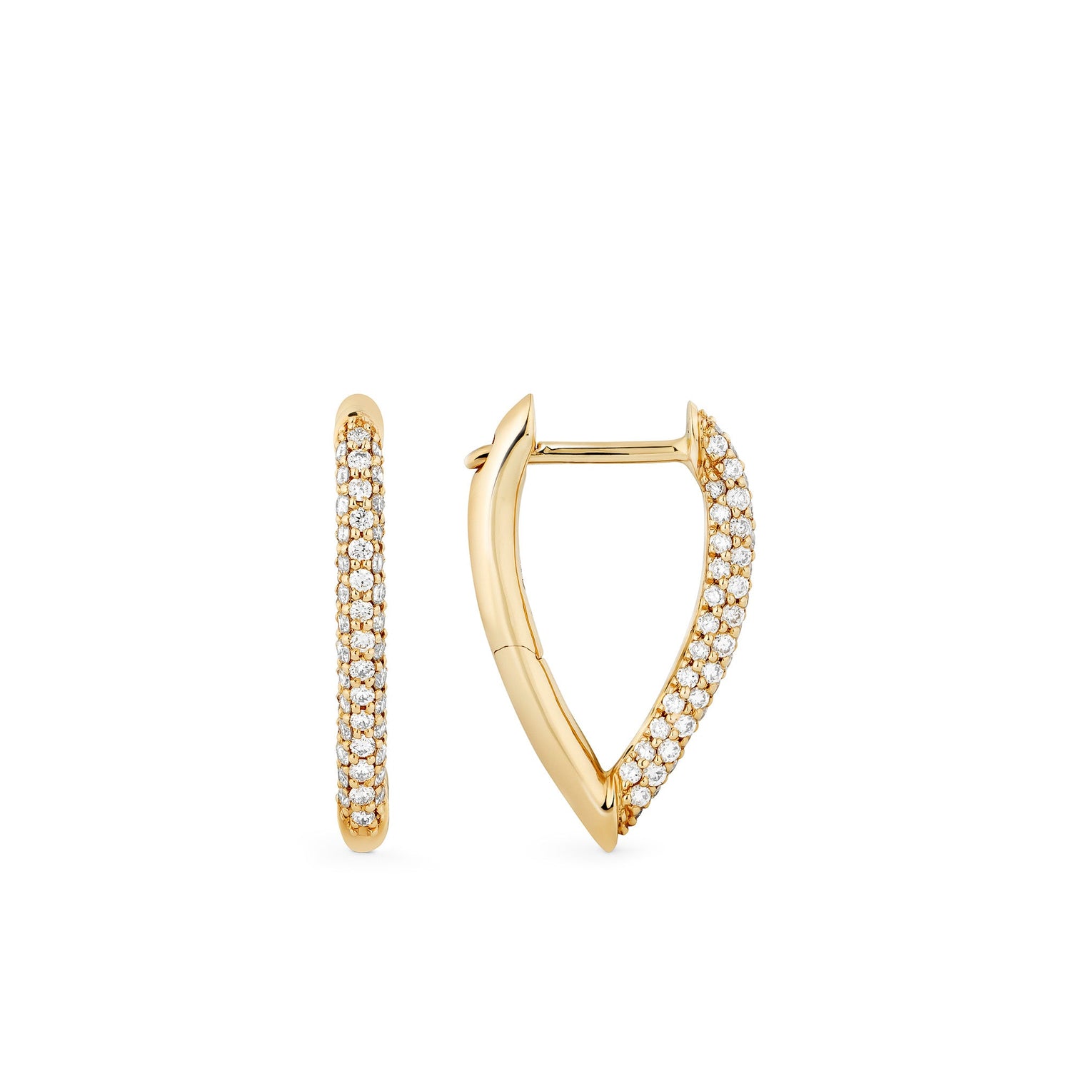 Drop Link Earrings Mini Pavé