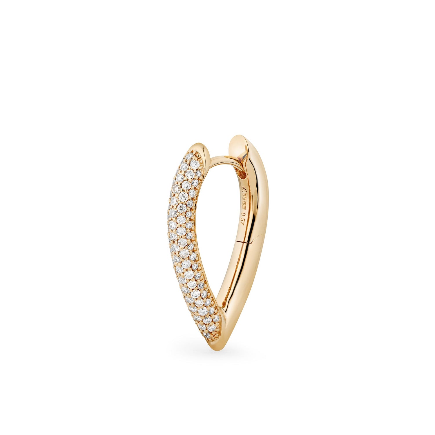Drop Link Earrings Small Pavé