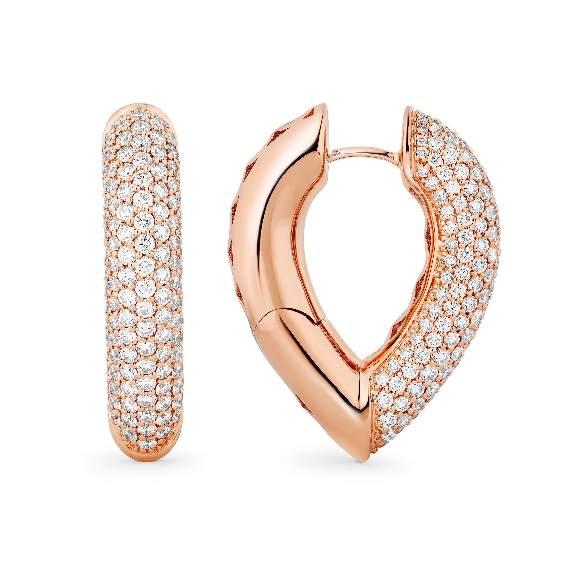 Drop Link Earrings Pavé Big