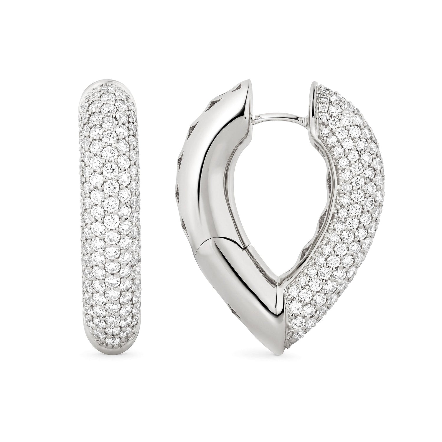 Drop Link Earrings Pavé Big