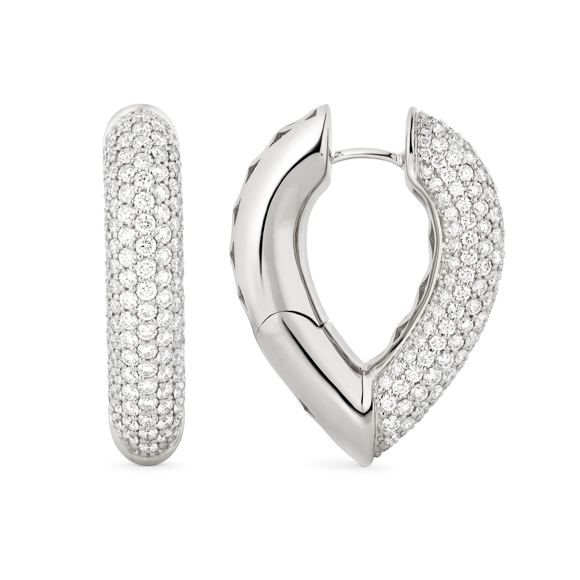 Drop Link Earrings Pavé Big