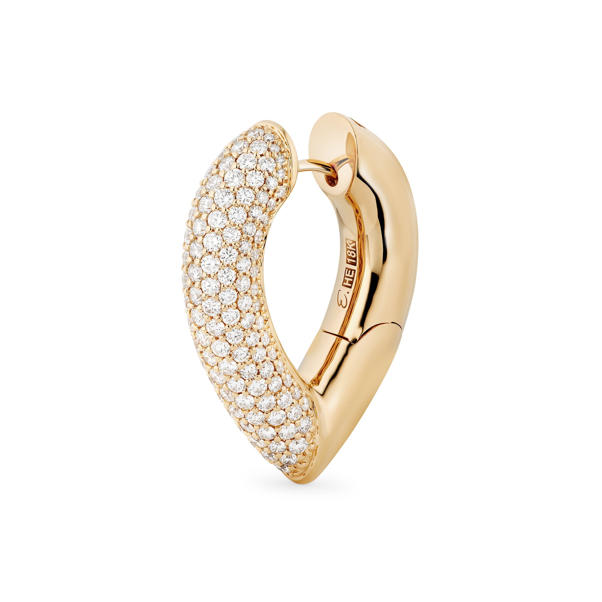 Drop Link Earrings Pavé Big