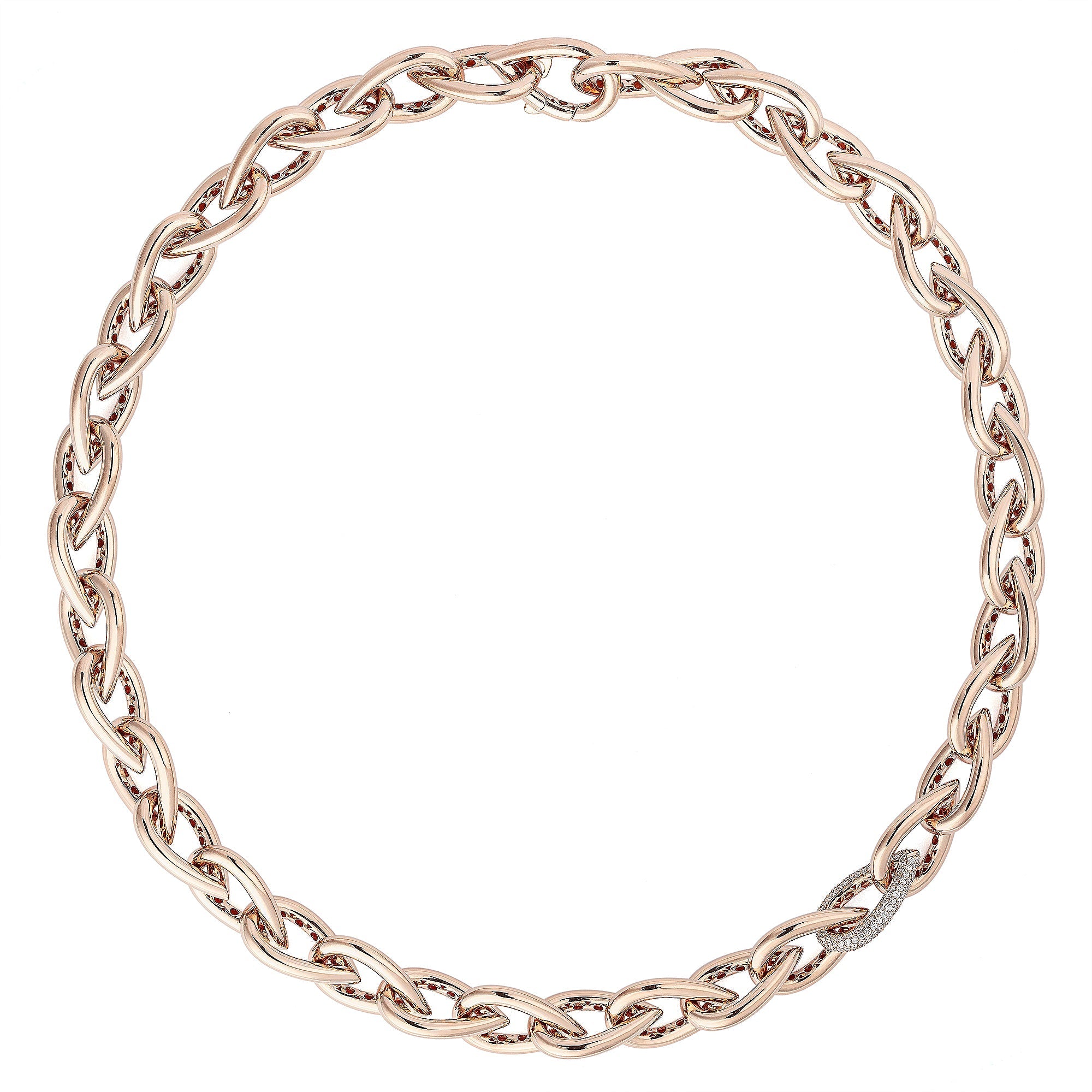 Drop Link Collier Pavé