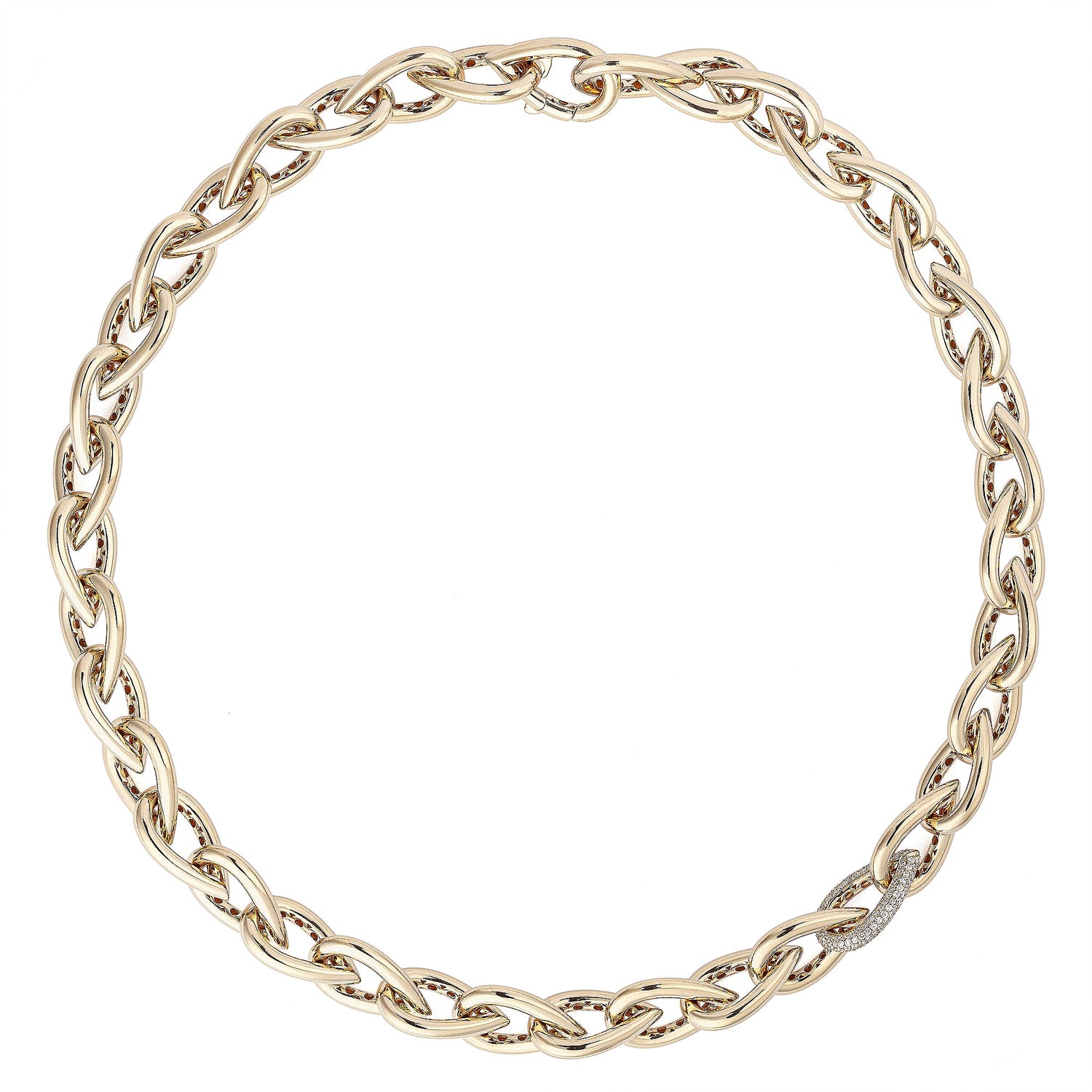 Drop Link Collier Pavé