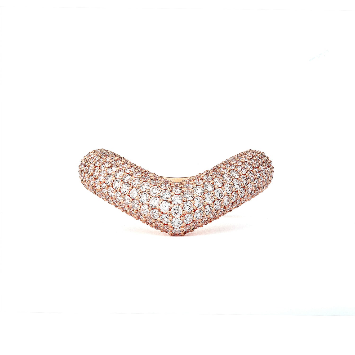 Drop Link Ring Big Pavé