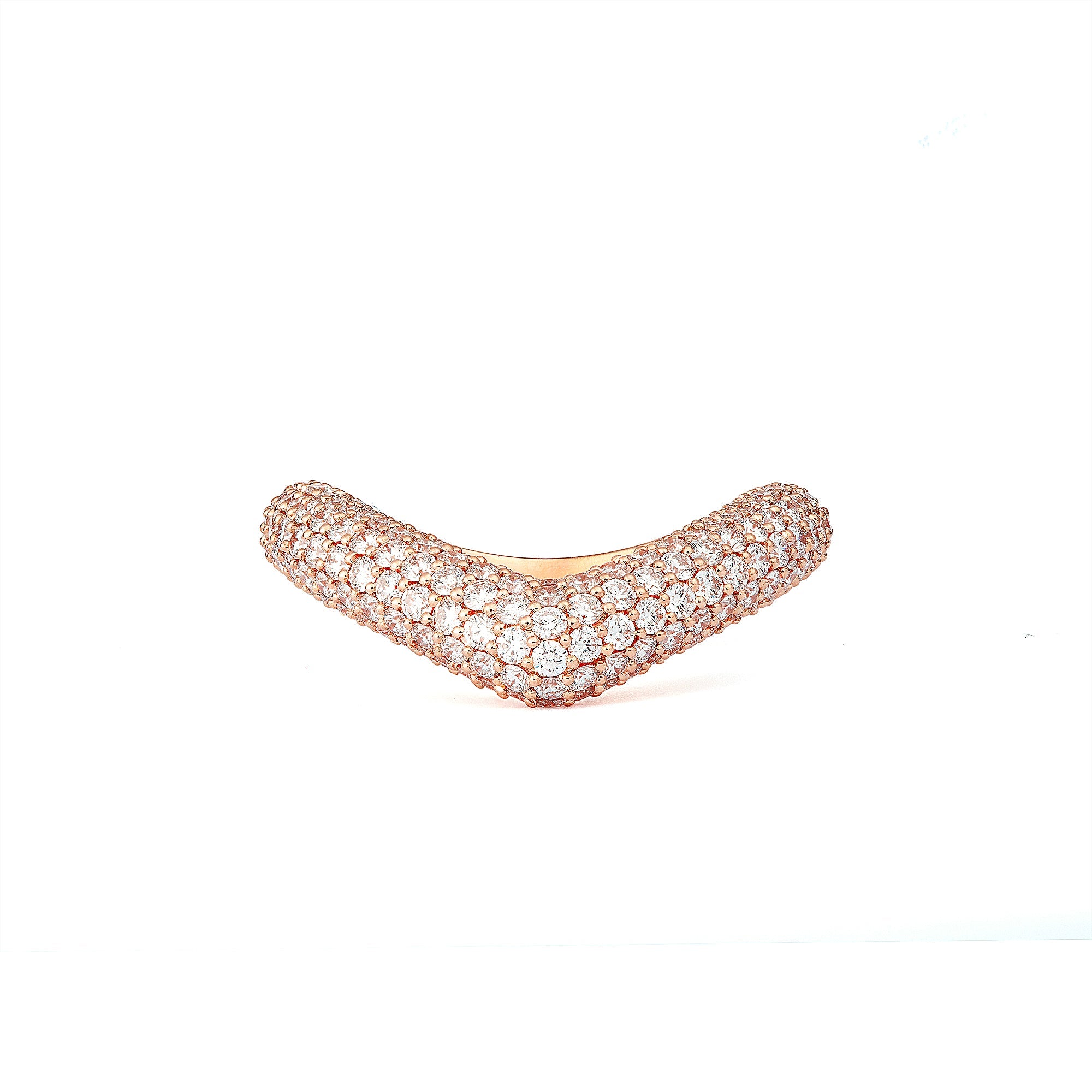 Drop Link Ring Medium Pavé