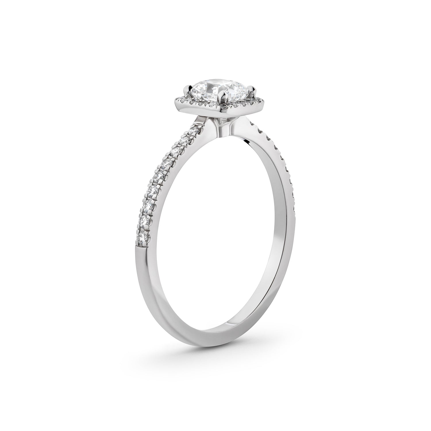 Fancy Cushion Caromsé Engagement Ring Pave