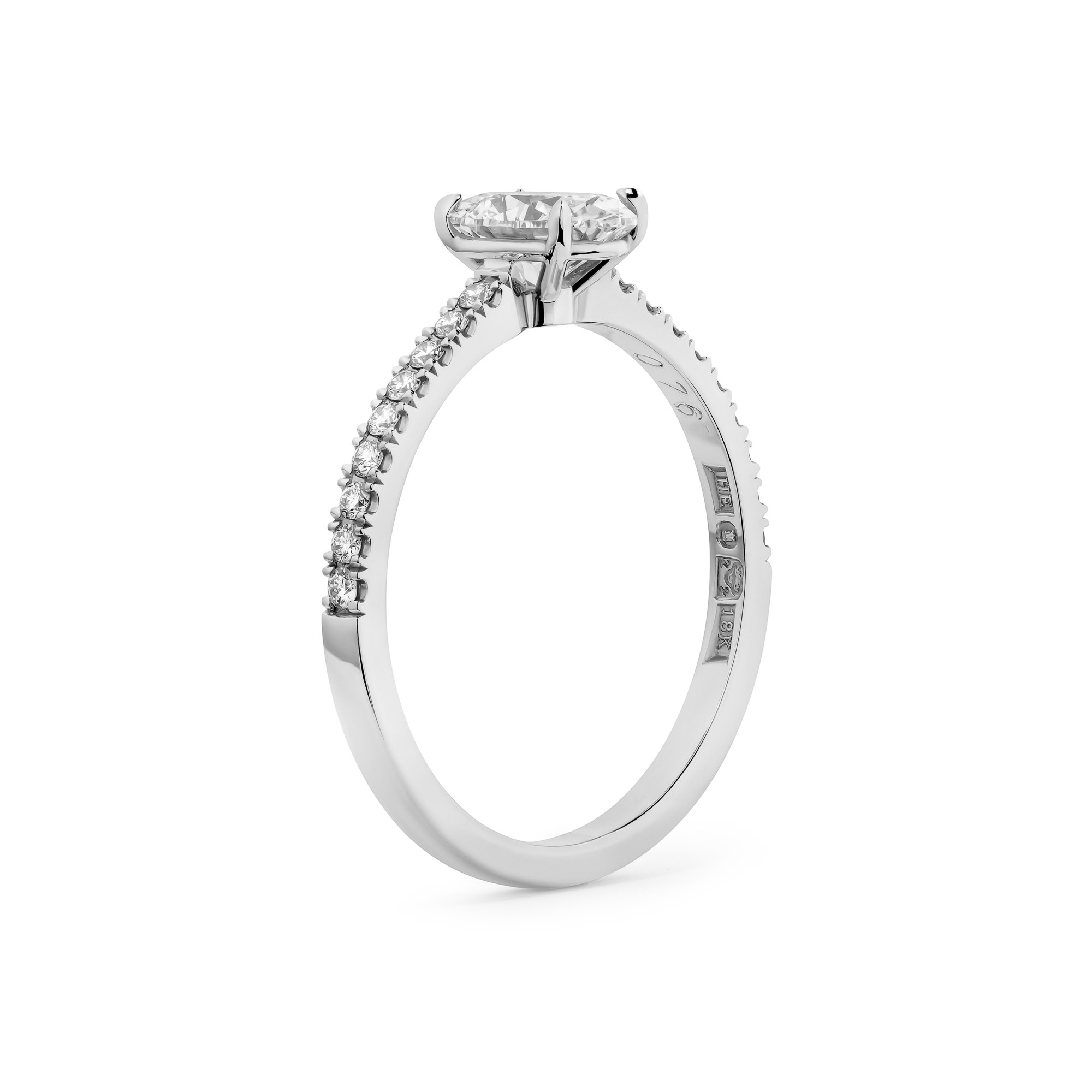 Fancy Oval Engagement Ring Pave