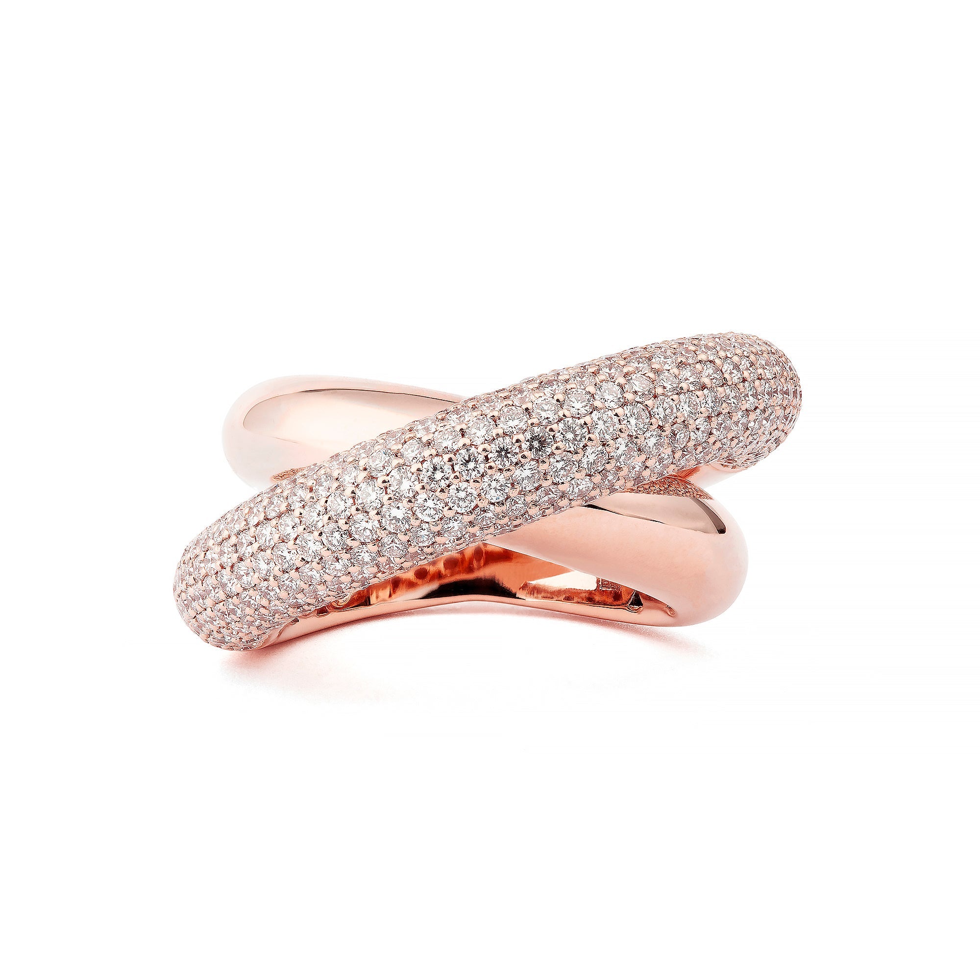 Infinity Loop Ring Big Half Pavé