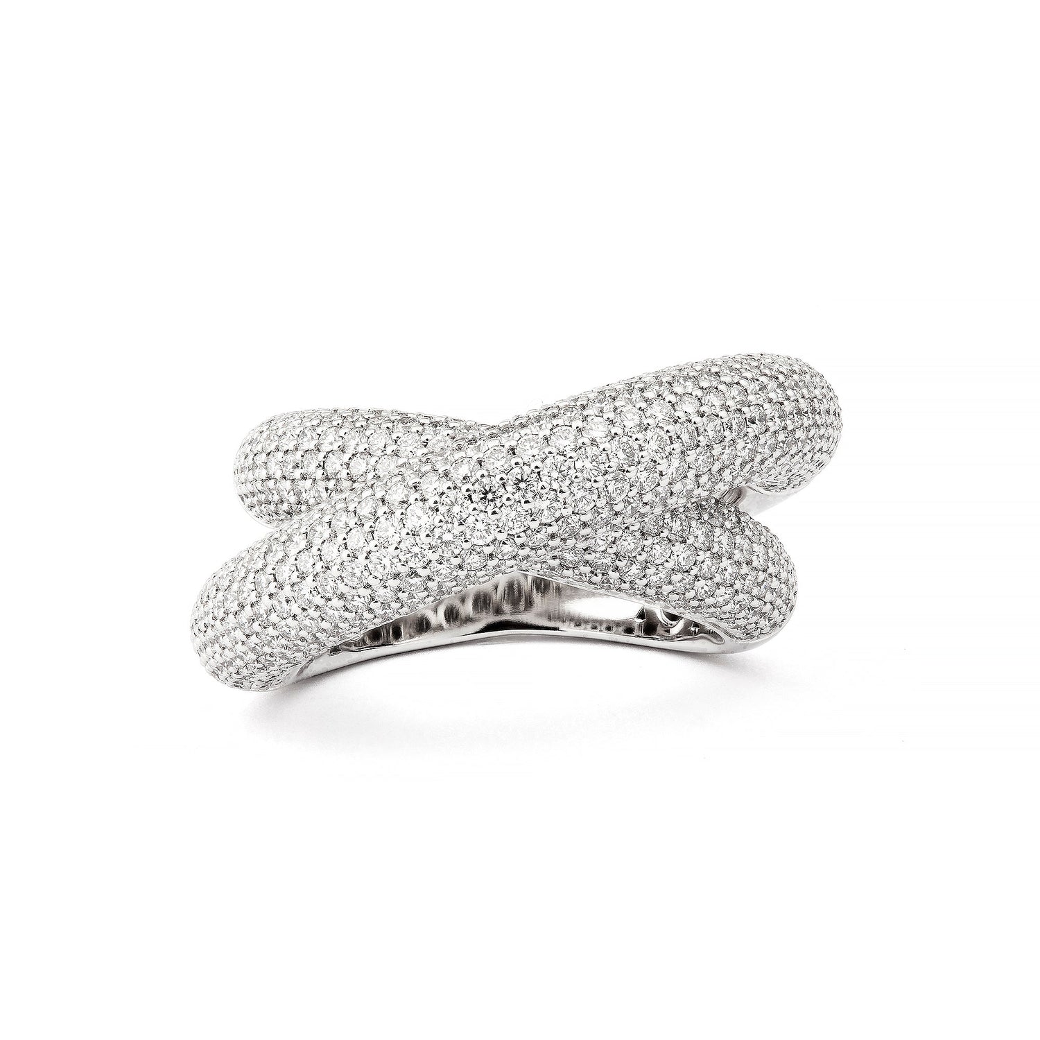 Infinity Loop Ring Big Full Pavé