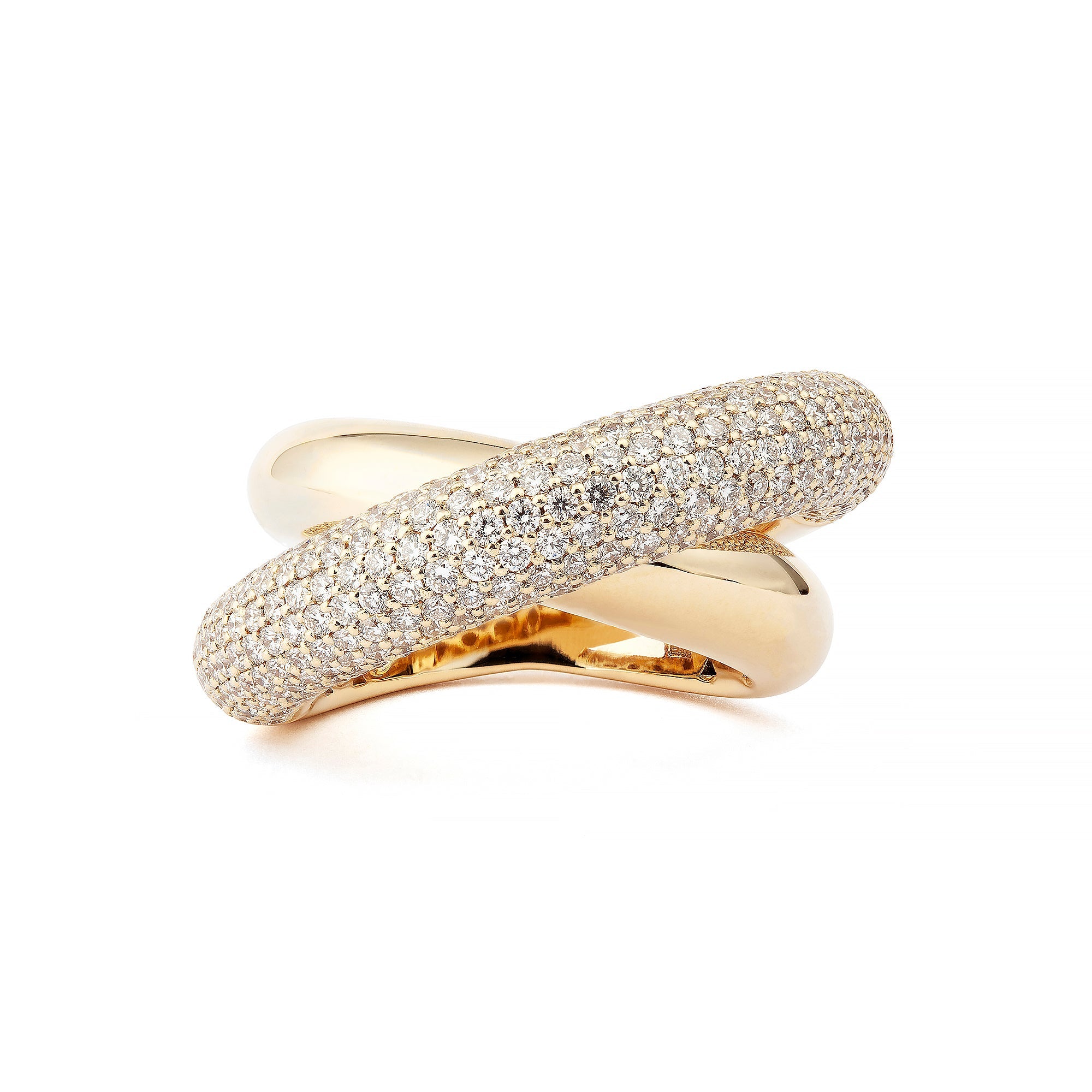 Infinity Loop Ring Big Half Pavé