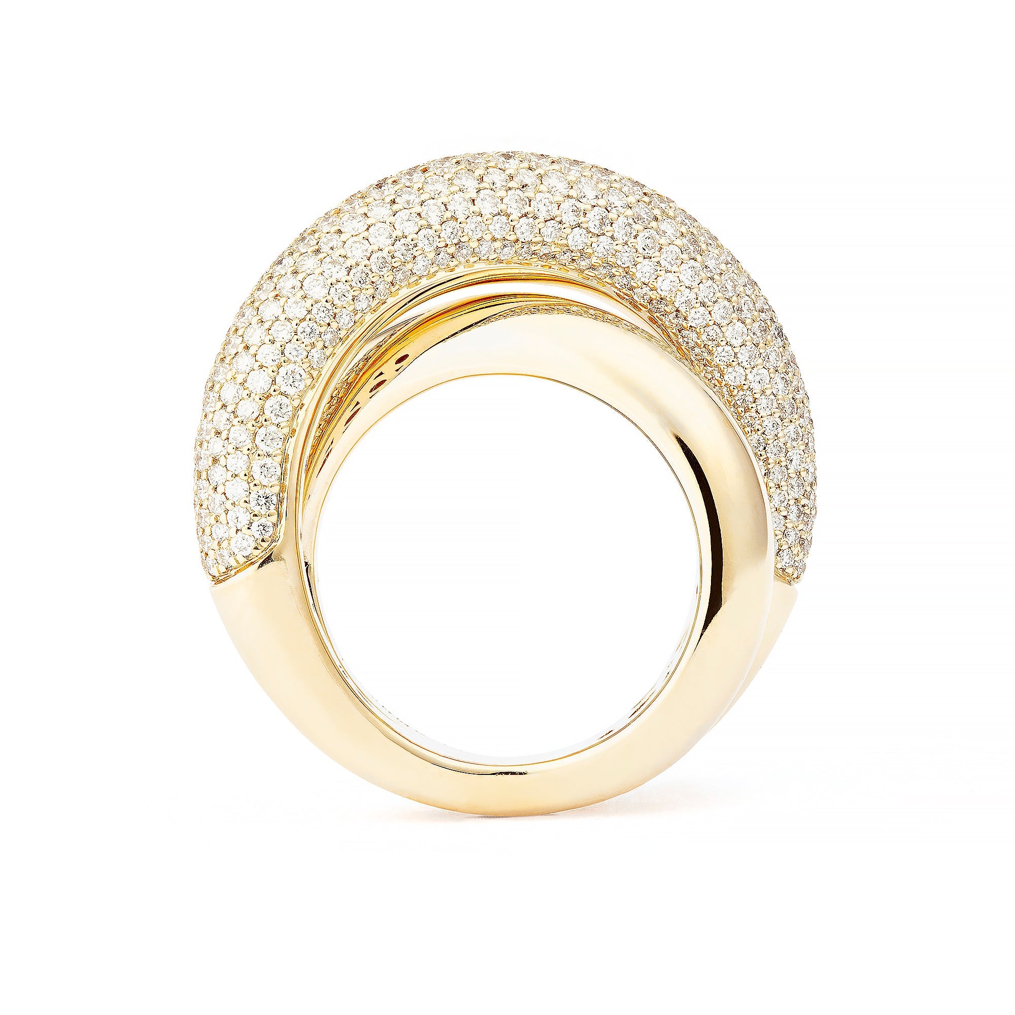 Infinity Loop Ring Big Half Pavé