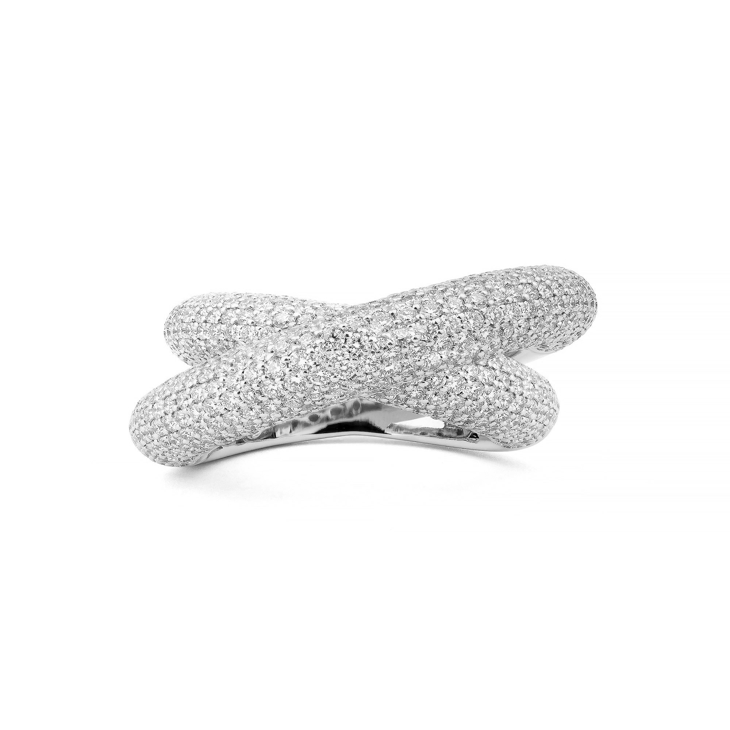 Infinity Loop Ring Medium Full Pavé