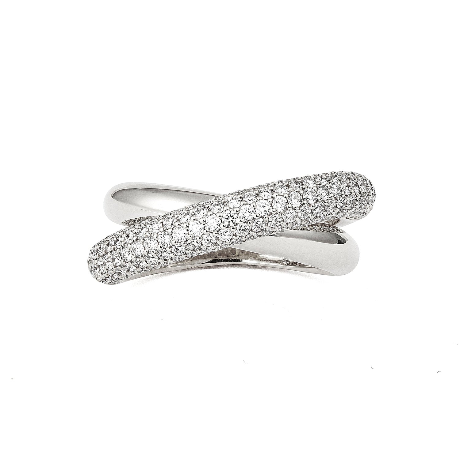 Infinity Loop Ring Medium Half Pavé