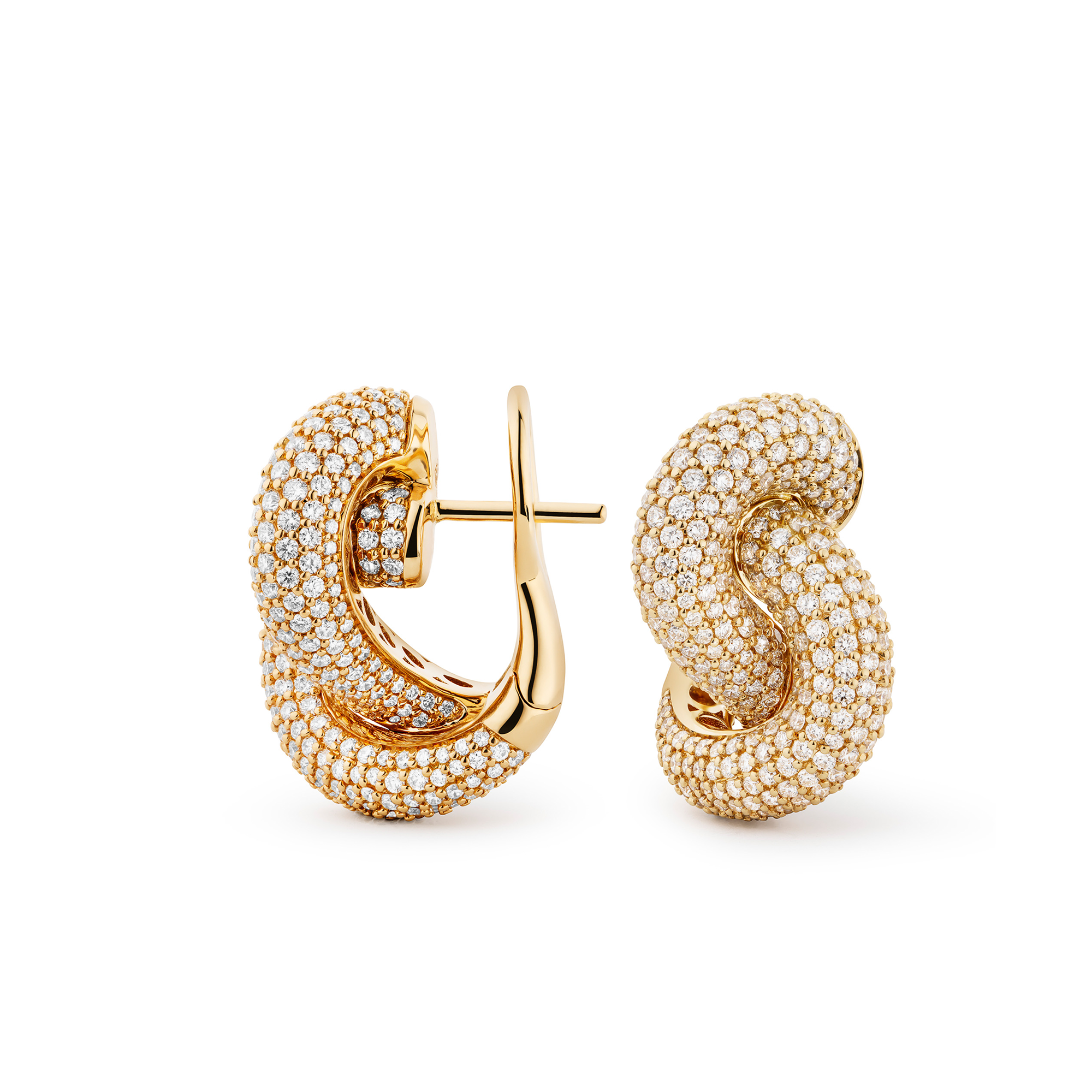 Legacy Knot Earrings Medium Pavé