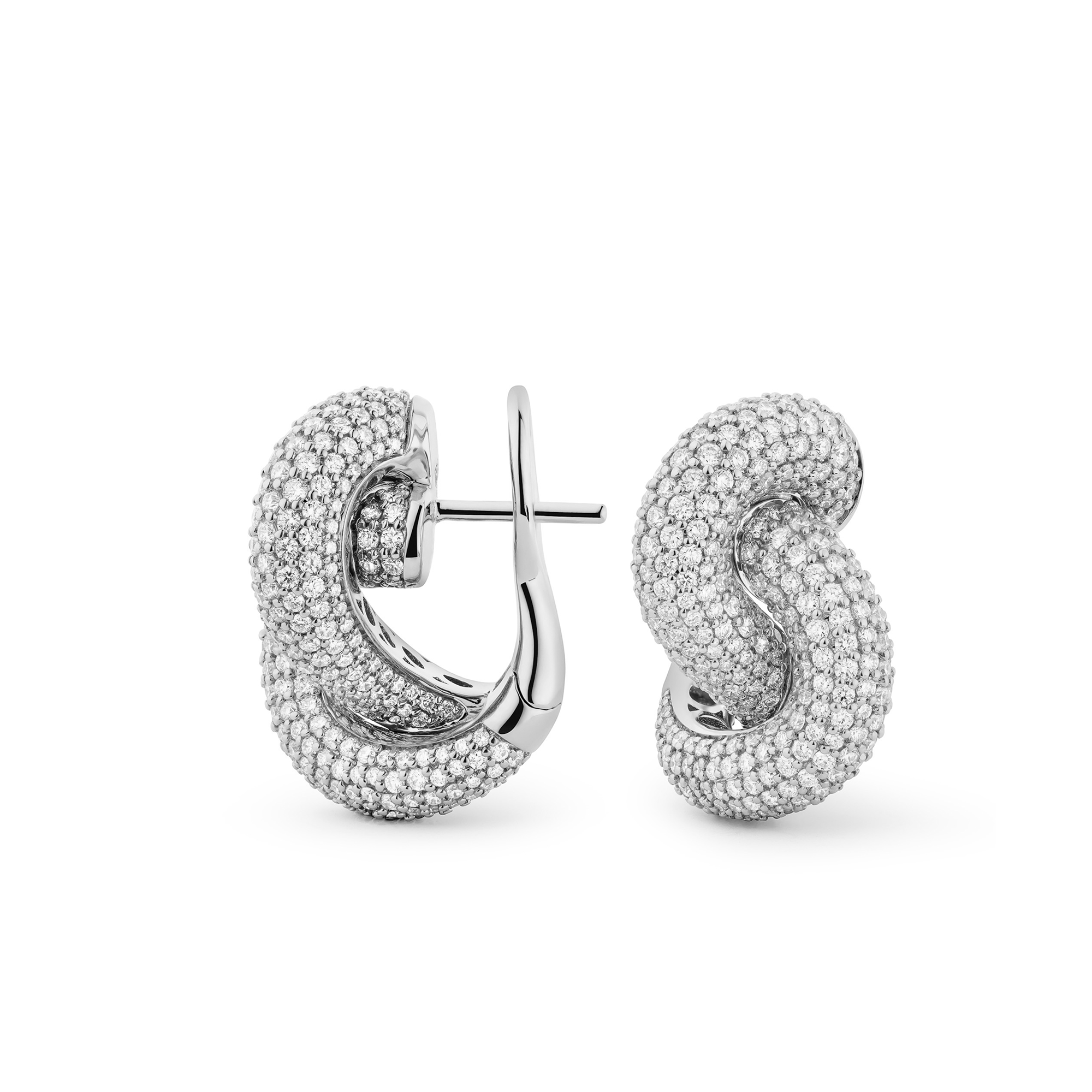 Legacy Knot Earrings Medium Pavé
