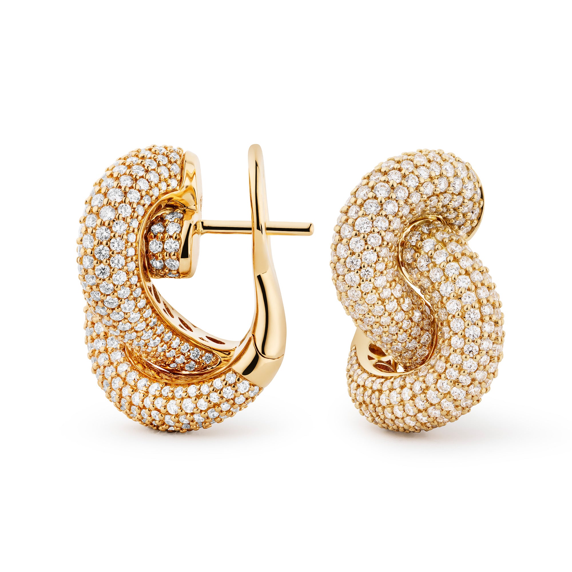 Legacy Knot Earrings Big Pavé