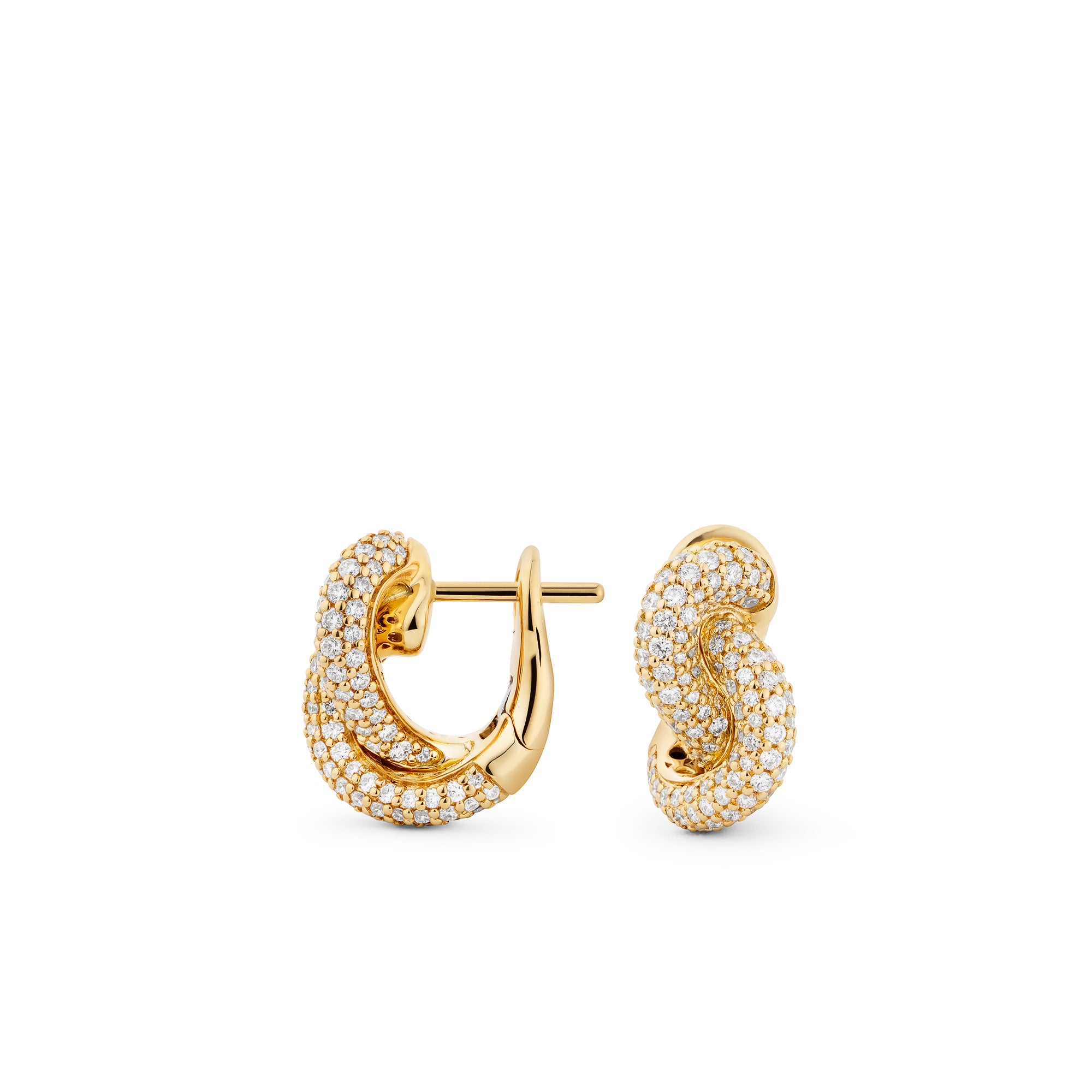 Legacy Knot Earrings Small Pavé