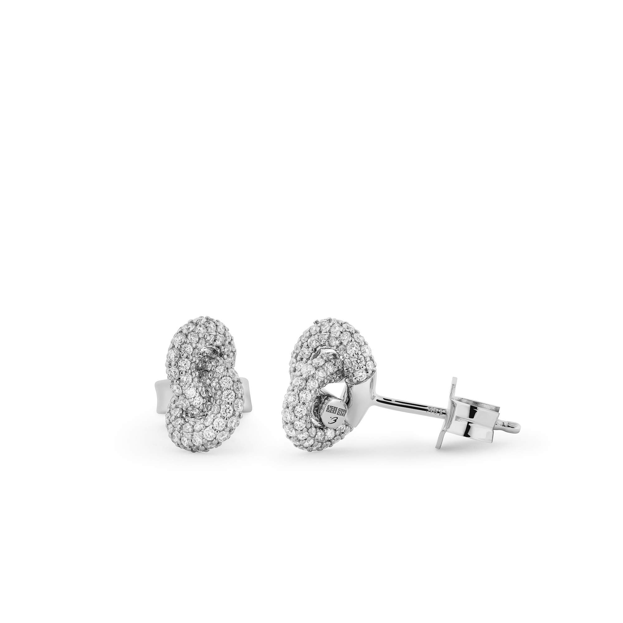 Legacy Knot Earrings Mini Pavé